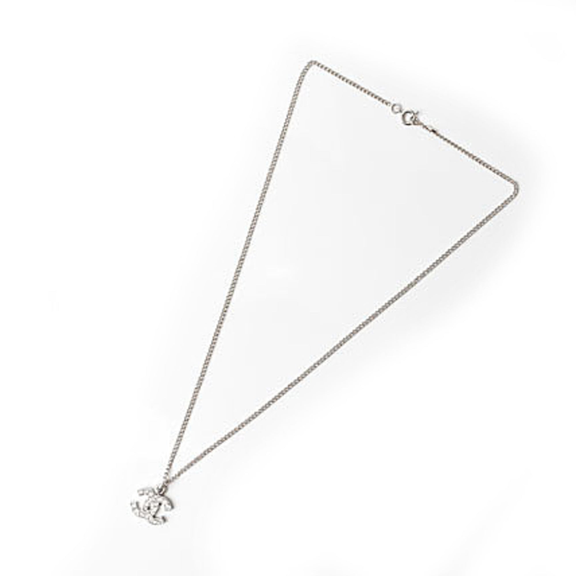 CC Logo Pendant Necklace Sterling Silver