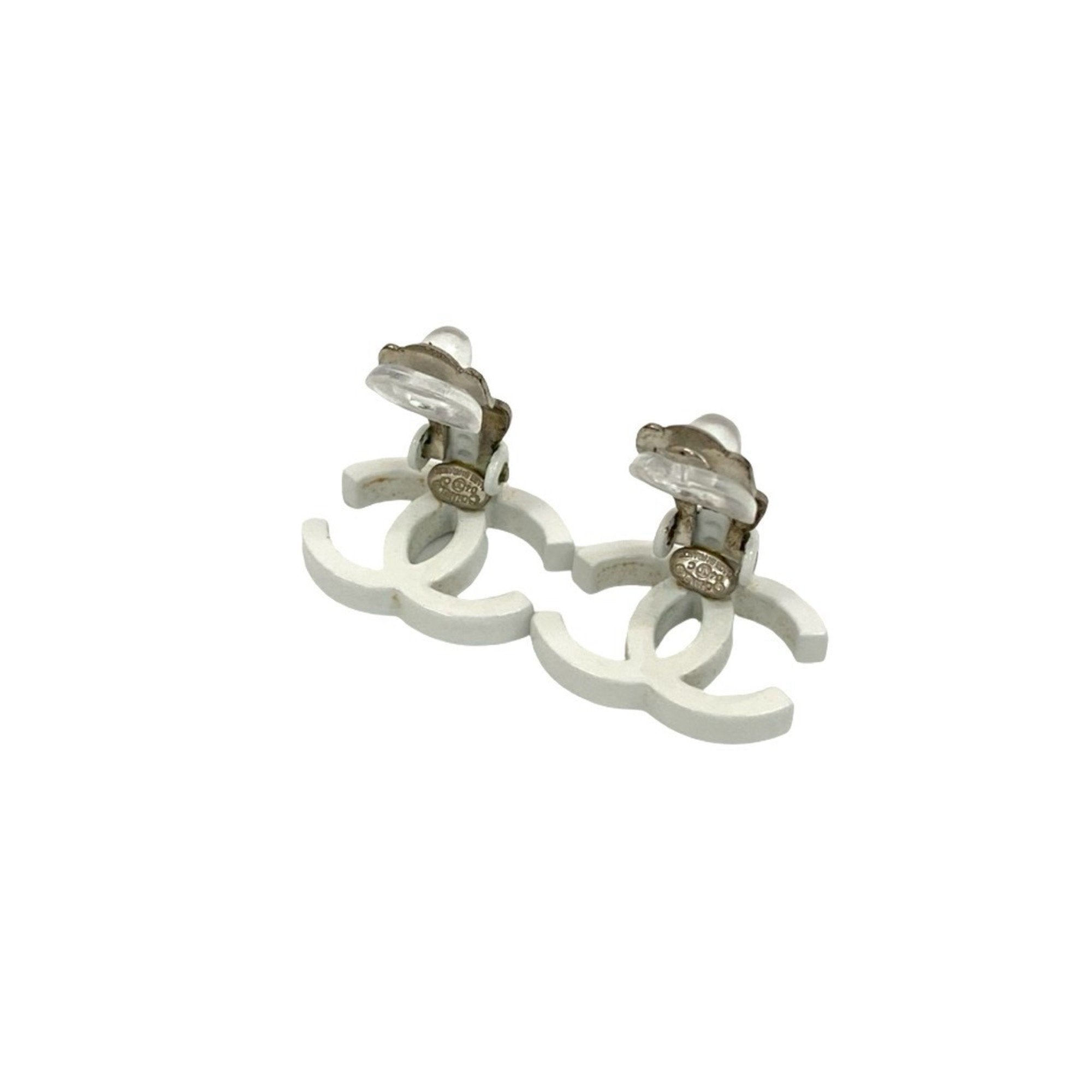 CC Logo Clip-On Earrings Sterling Silver