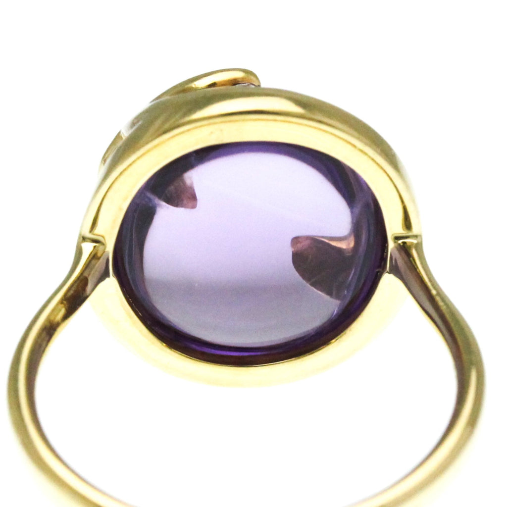 Band Ring 18K Yellow Gold and Amethyst