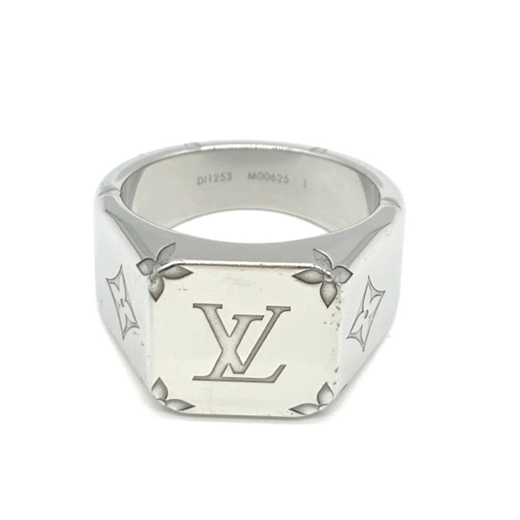 Signet Ring Metal Silver Large