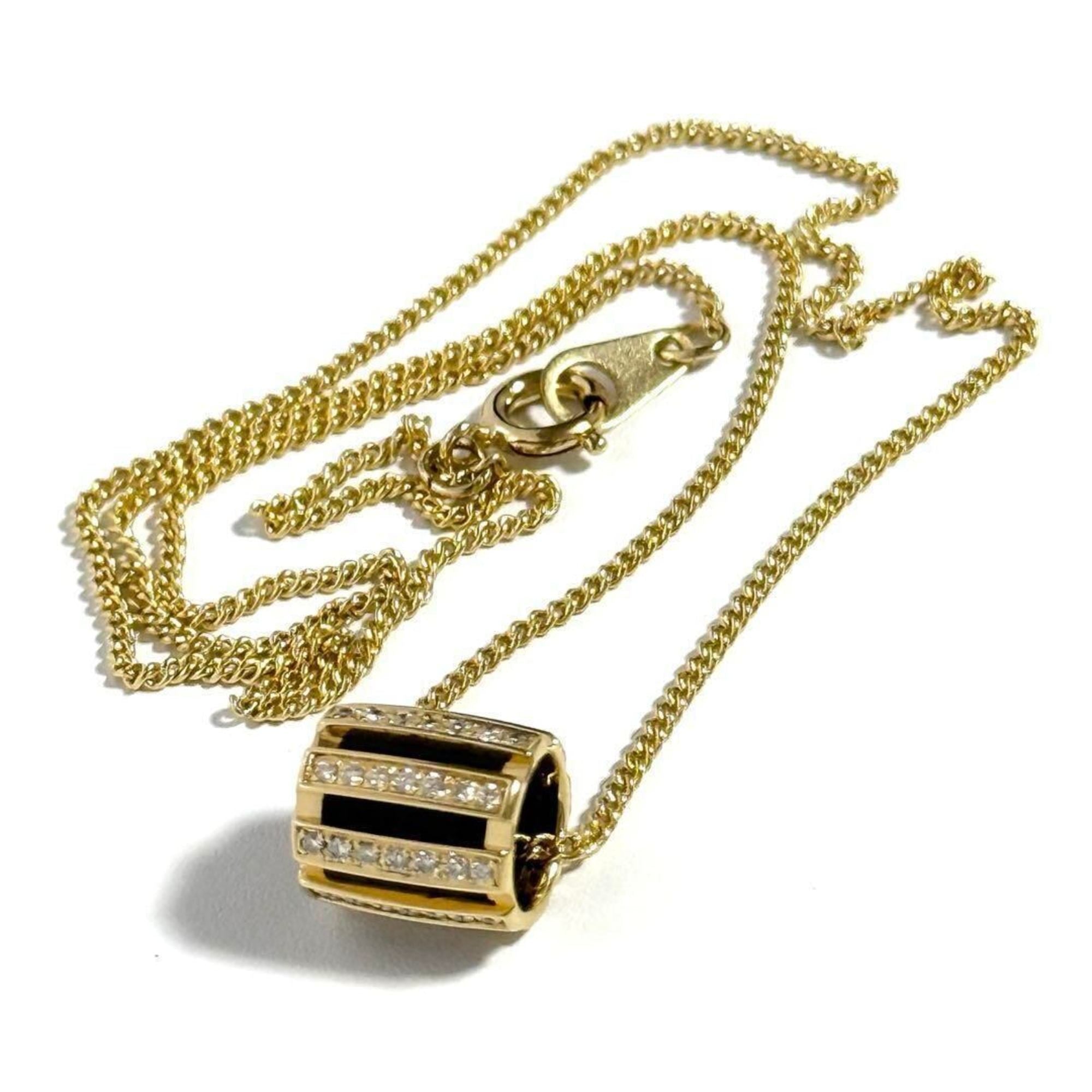 Class One Pendant Necklace Metal and 18K Yellow Gold With Diamond