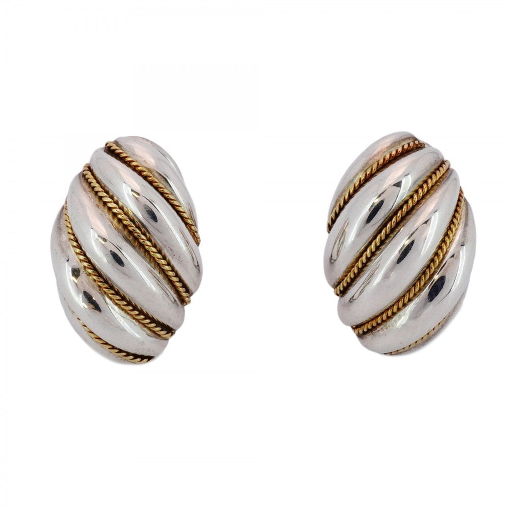 Earrings Sterling Silver and 18K Yellow Gold