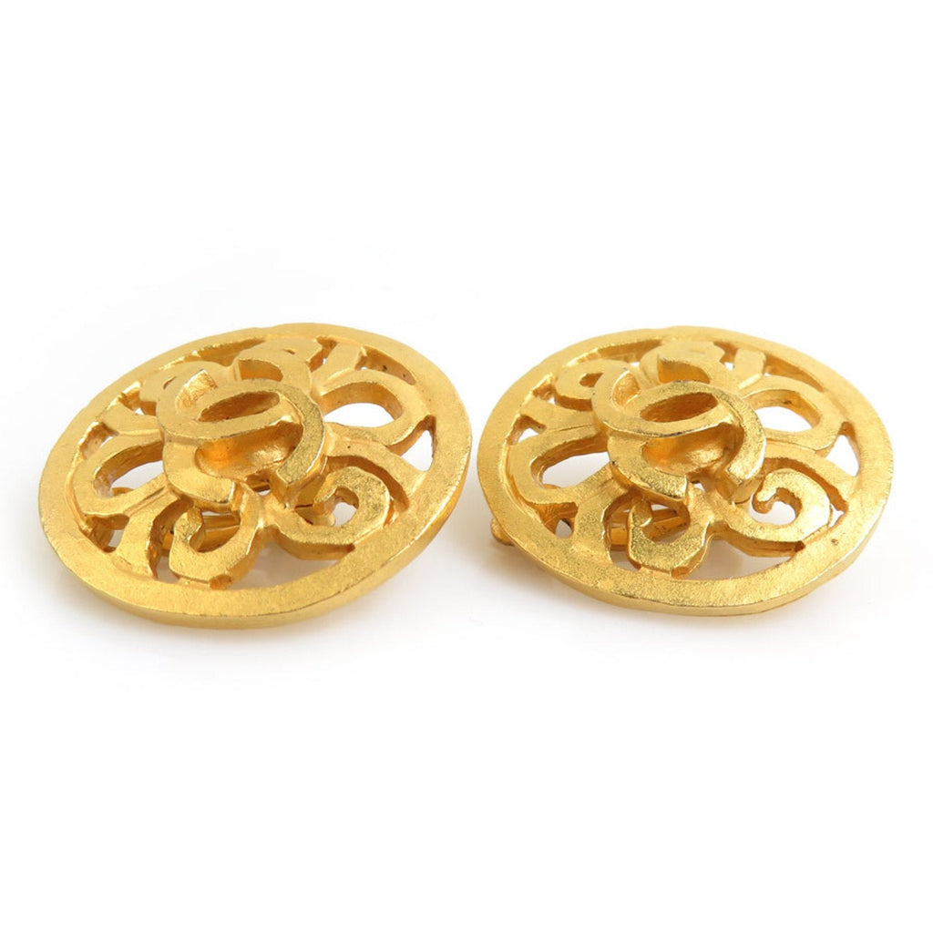 CC Logo Earrings Gold-Tone Metal Gold-Tone Metal