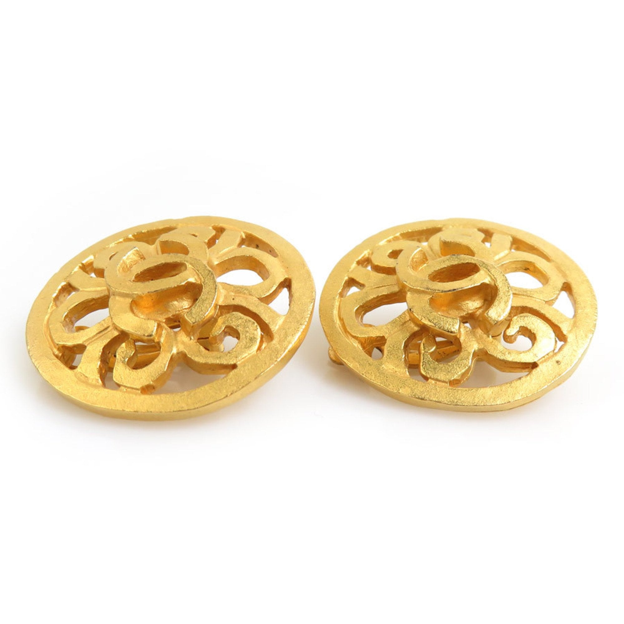 CC Logo Earrings Gold-Tone Metal Gold-Tone Metal