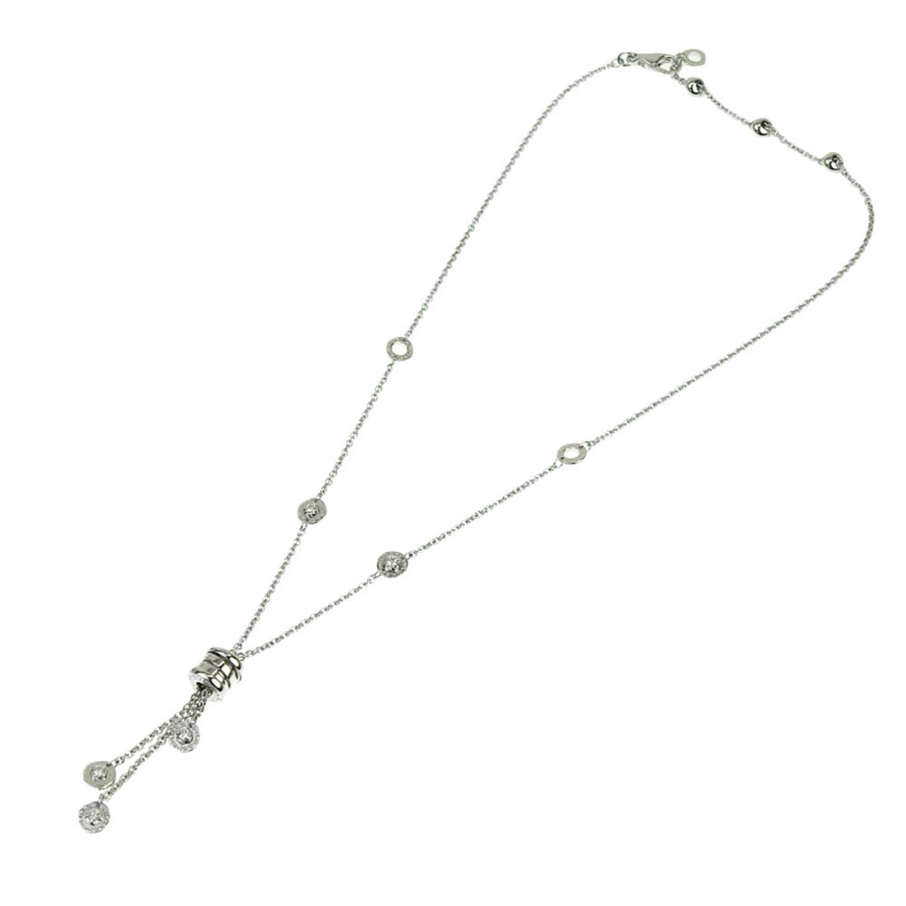 B.Zero1 Pendant Necklace 18K White Gold with Diamond