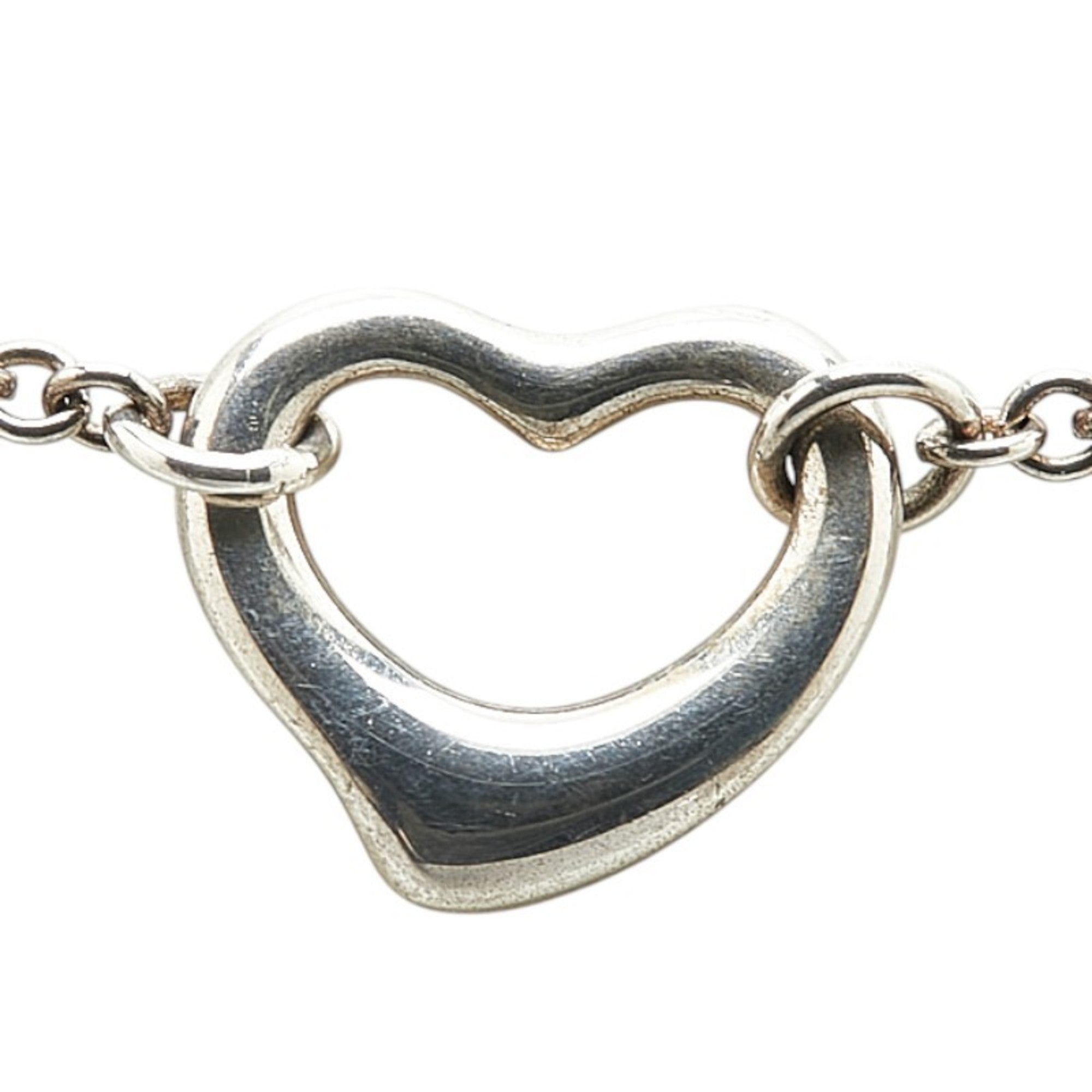 Open Heart Pendant Necklace Sterling Silver 9.7mm