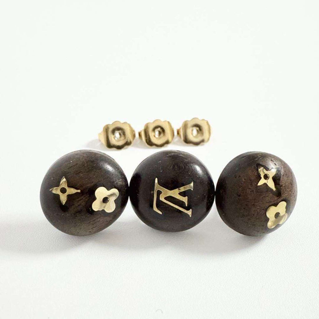 Earrings Metal and Wood