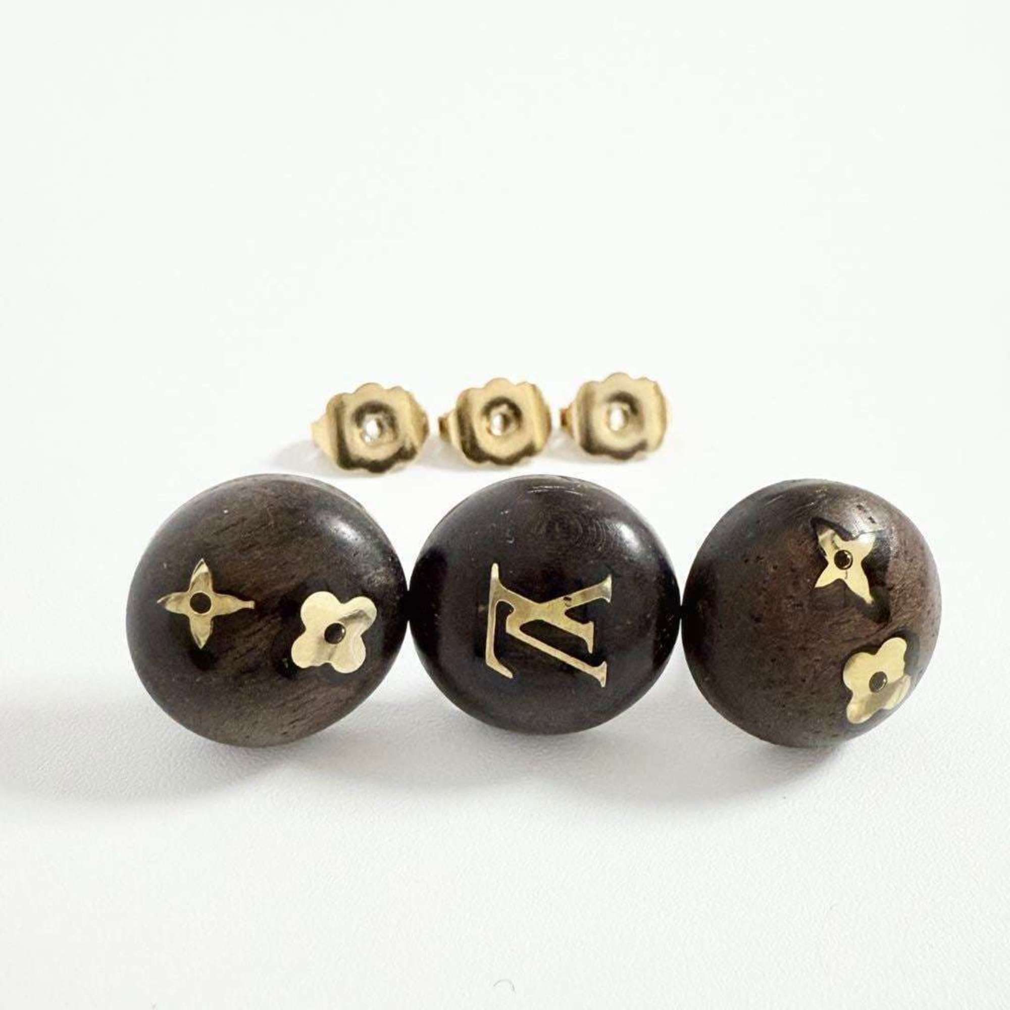 Earrings Metal and Wood