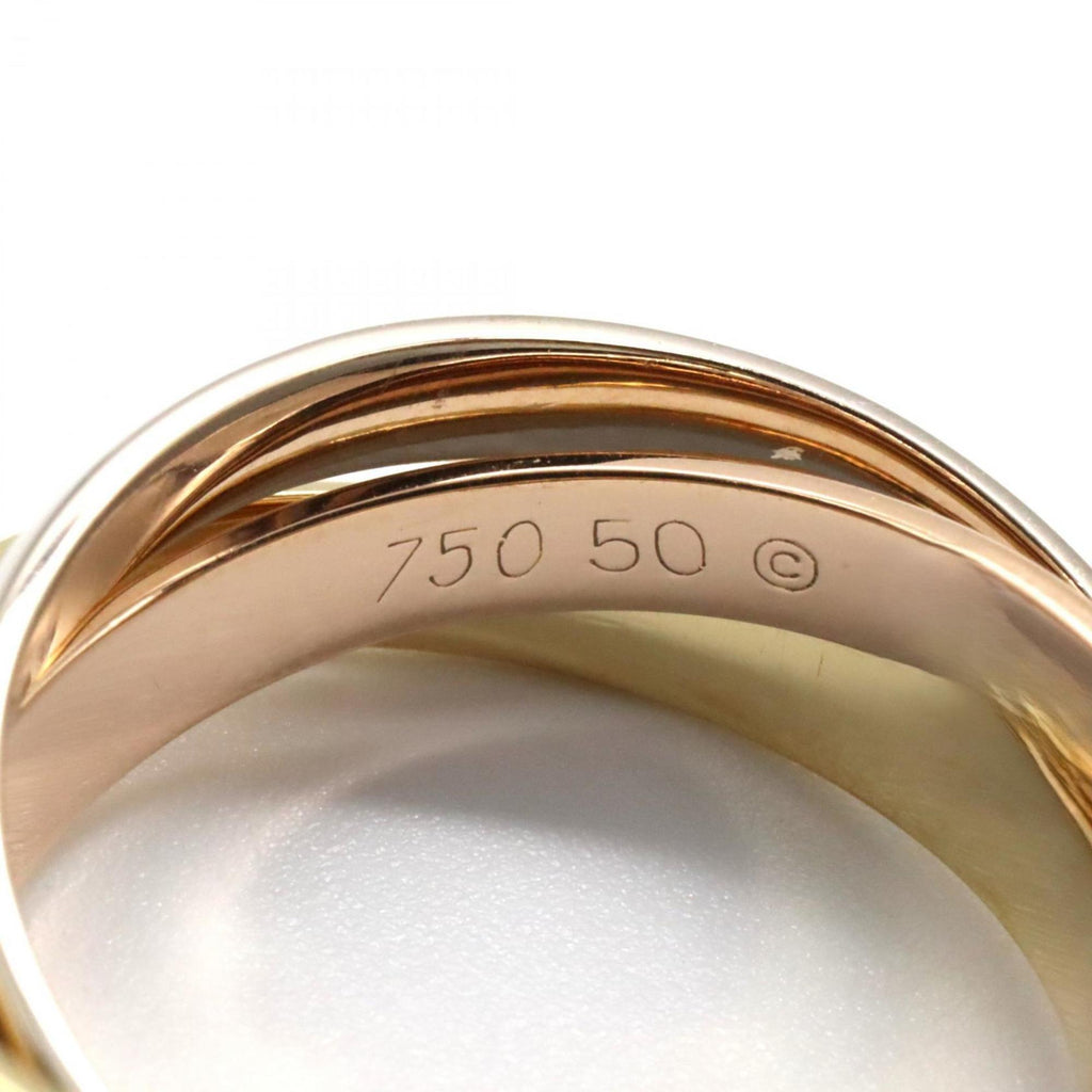Vendome Louis Cartier Band Ring 18K Tricolor Gold