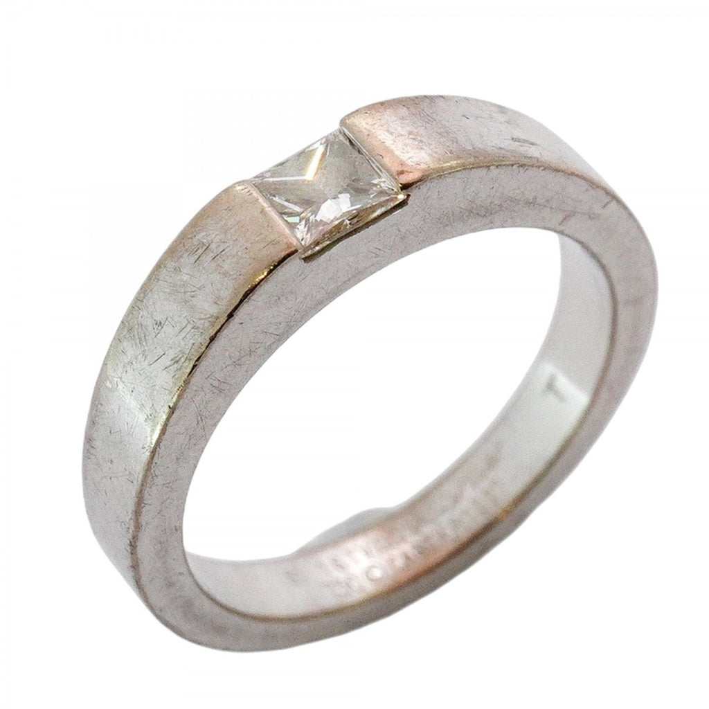 Band Ring 18K White Gold with Diamond