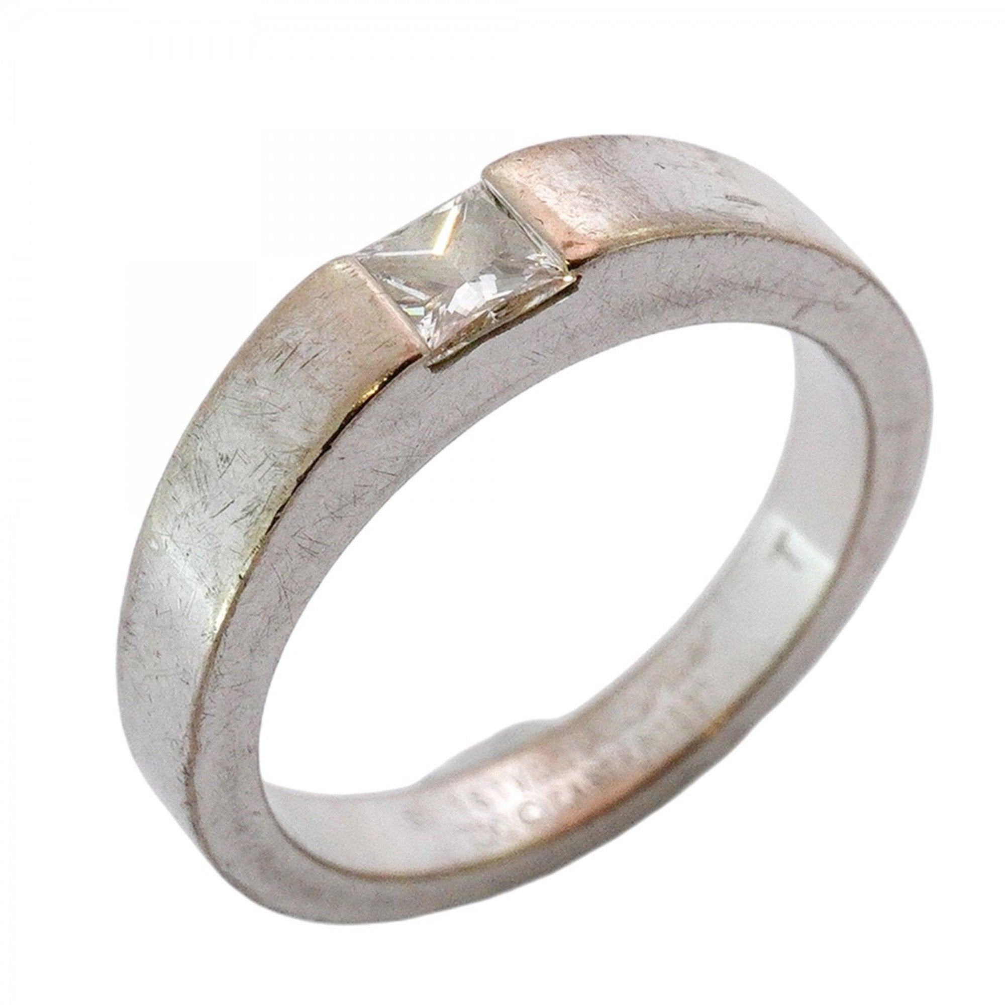 Band Ring 18K White Gold with Diamond