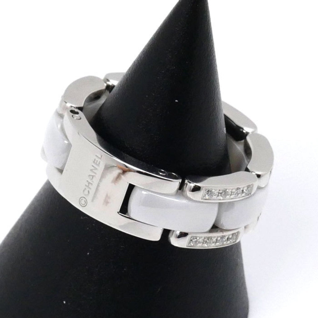 Ring Ceramic and 18K White Gold Medium with Diamond