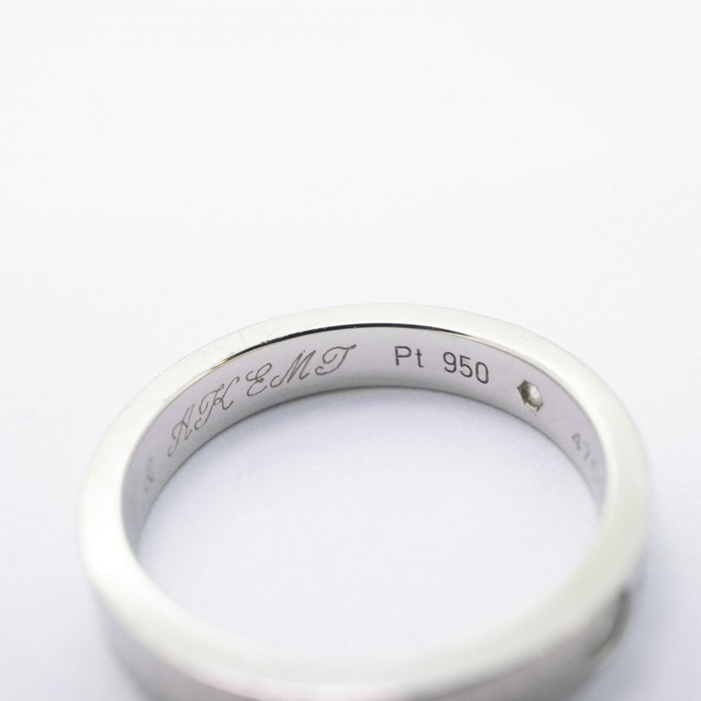 Engraved Ring Platinum with Diamond