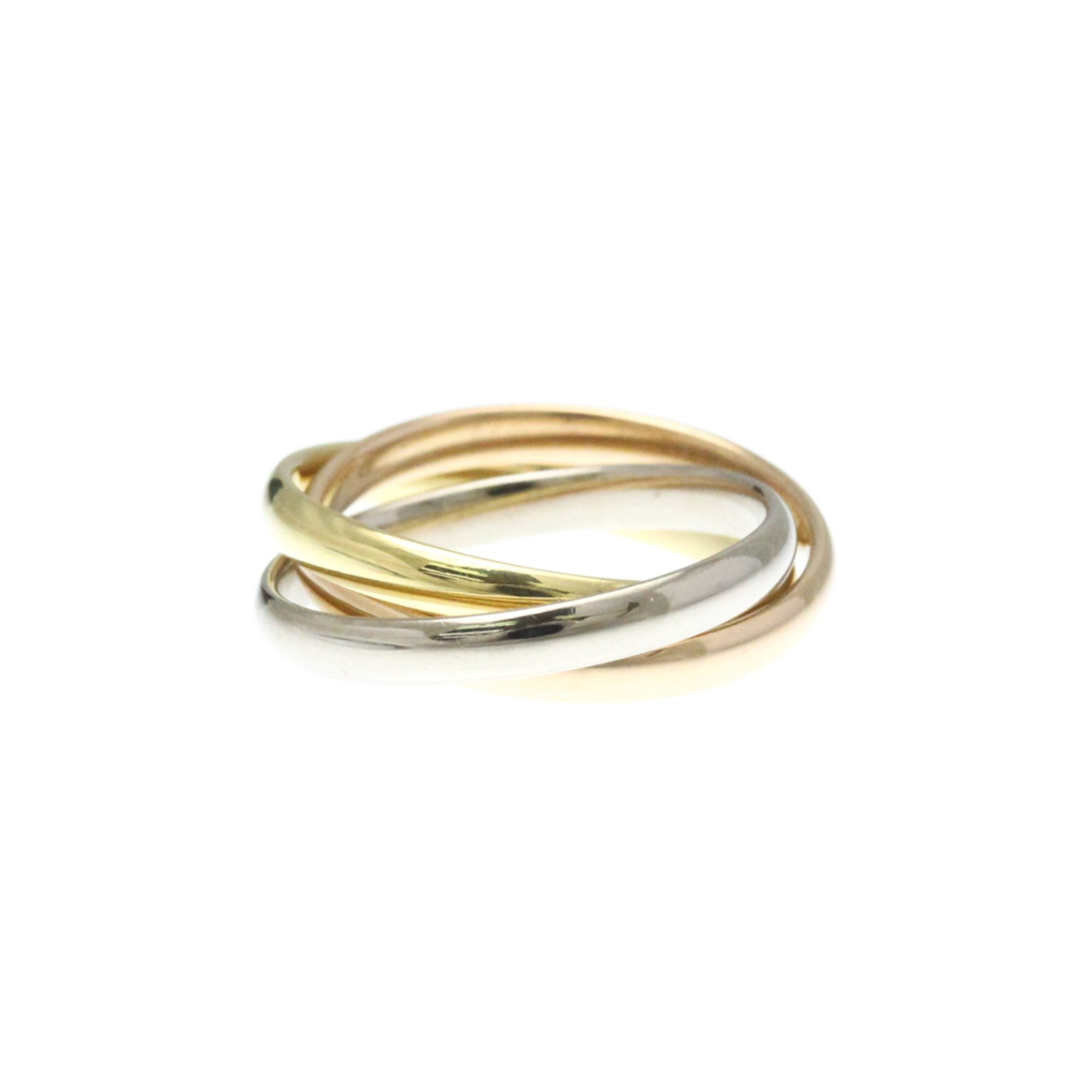 Vendome Louis Cartier Band Ring 18K Tricolor Gold