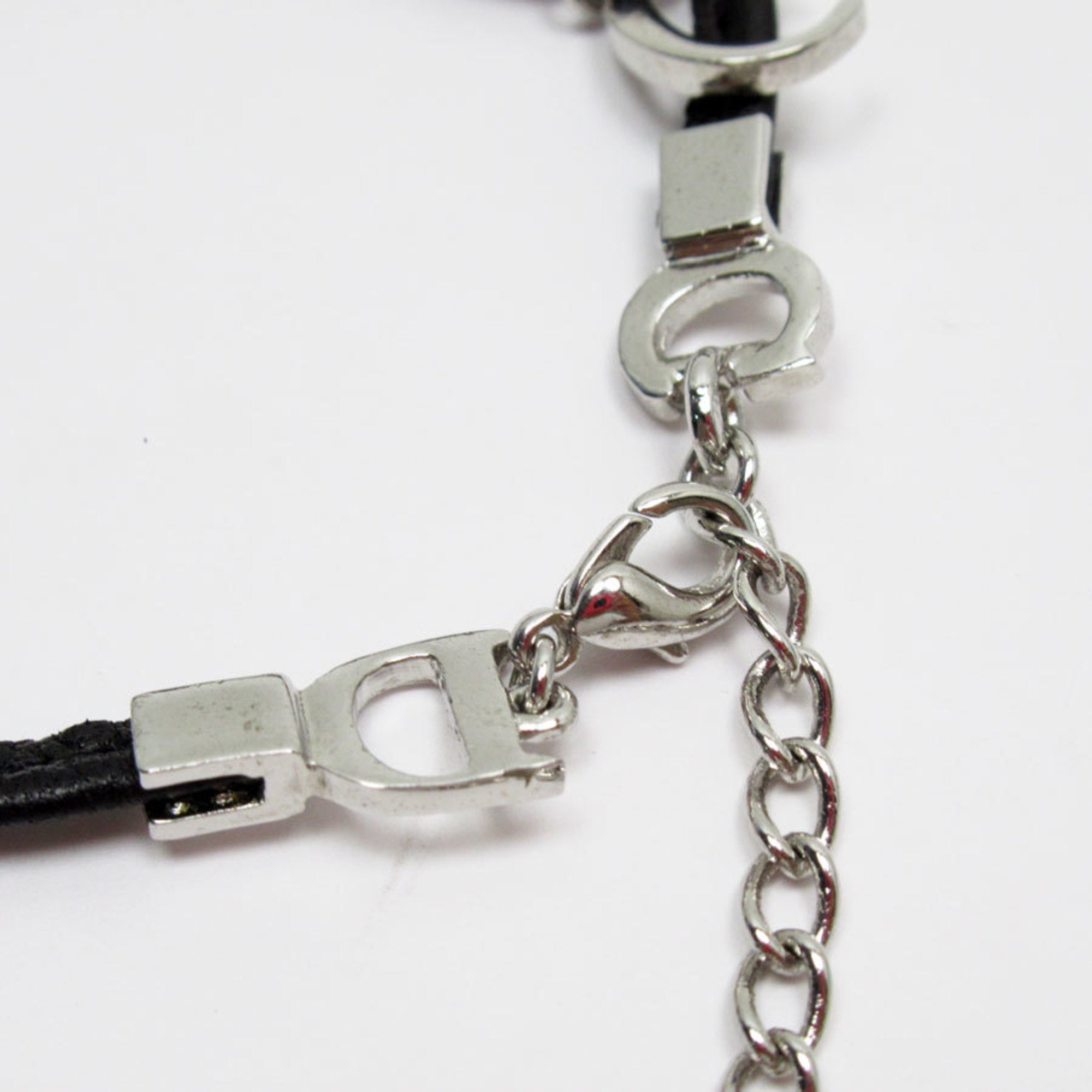 Bracelet Leather and Metal Black