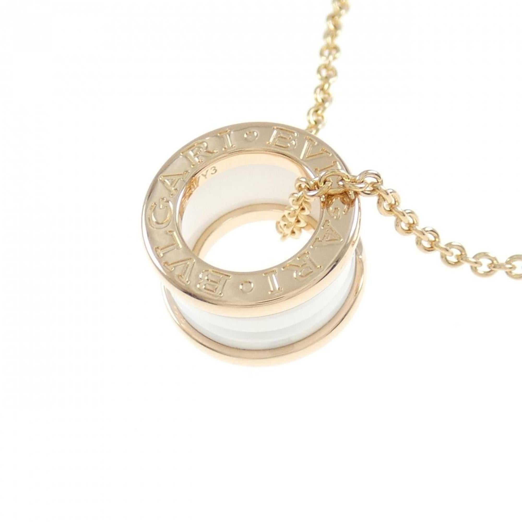 B.Zero1 Pendant Necklace Ceramic and 18K Rose Gold