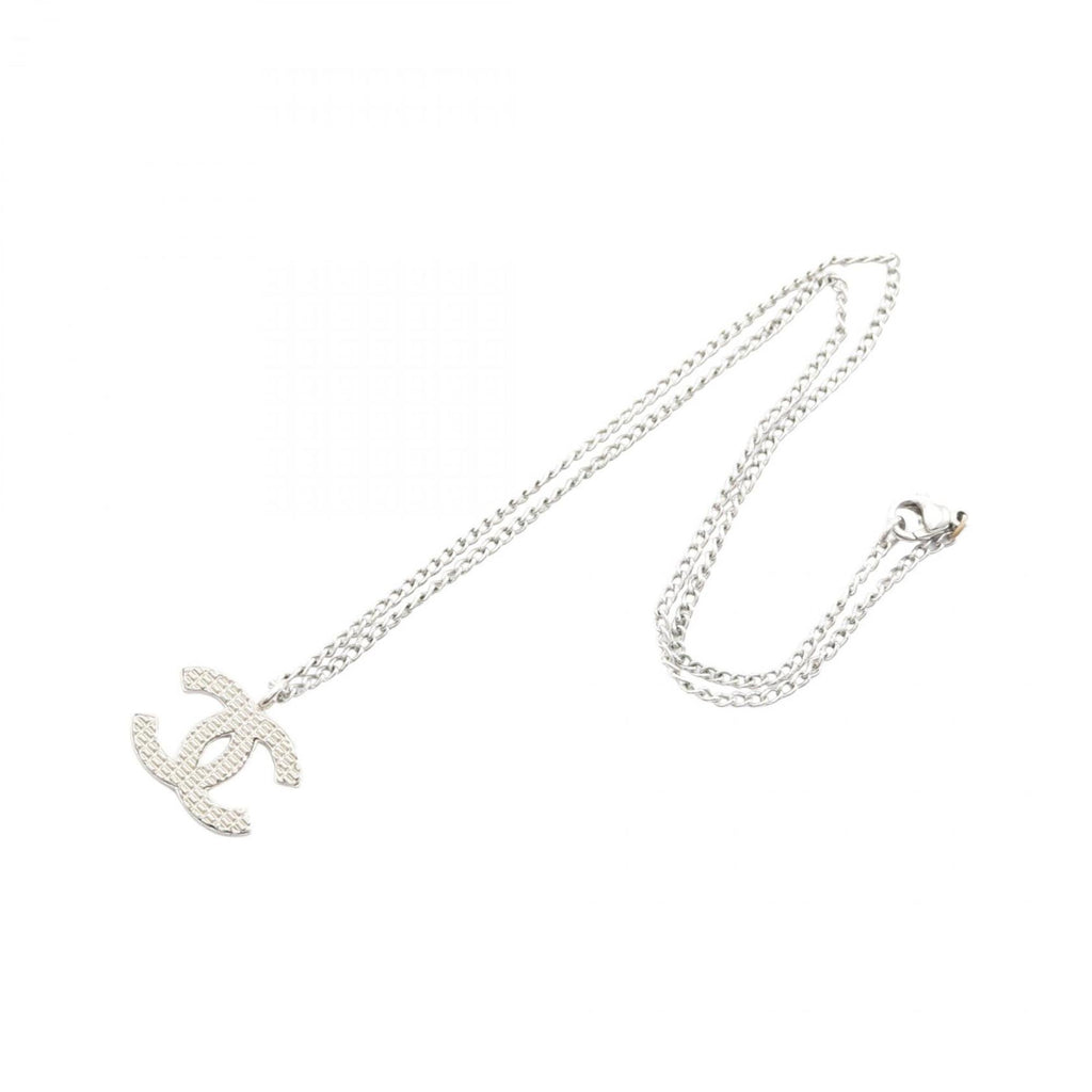 CC Logo Pendant Necklace Sterling Silver
