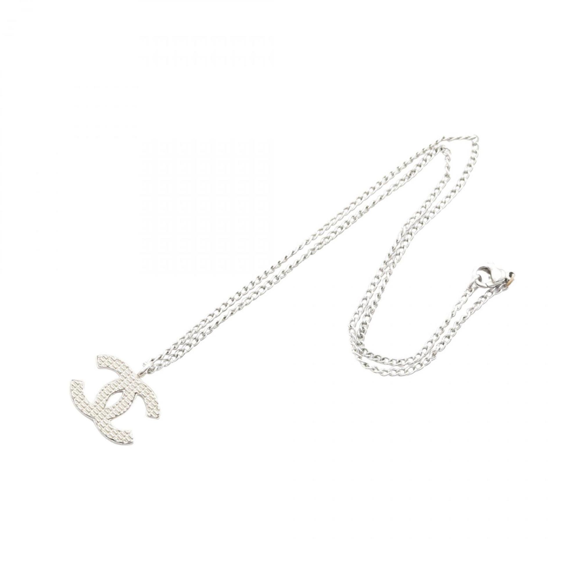 CC Logo Pendant Necklace Sterling Silver