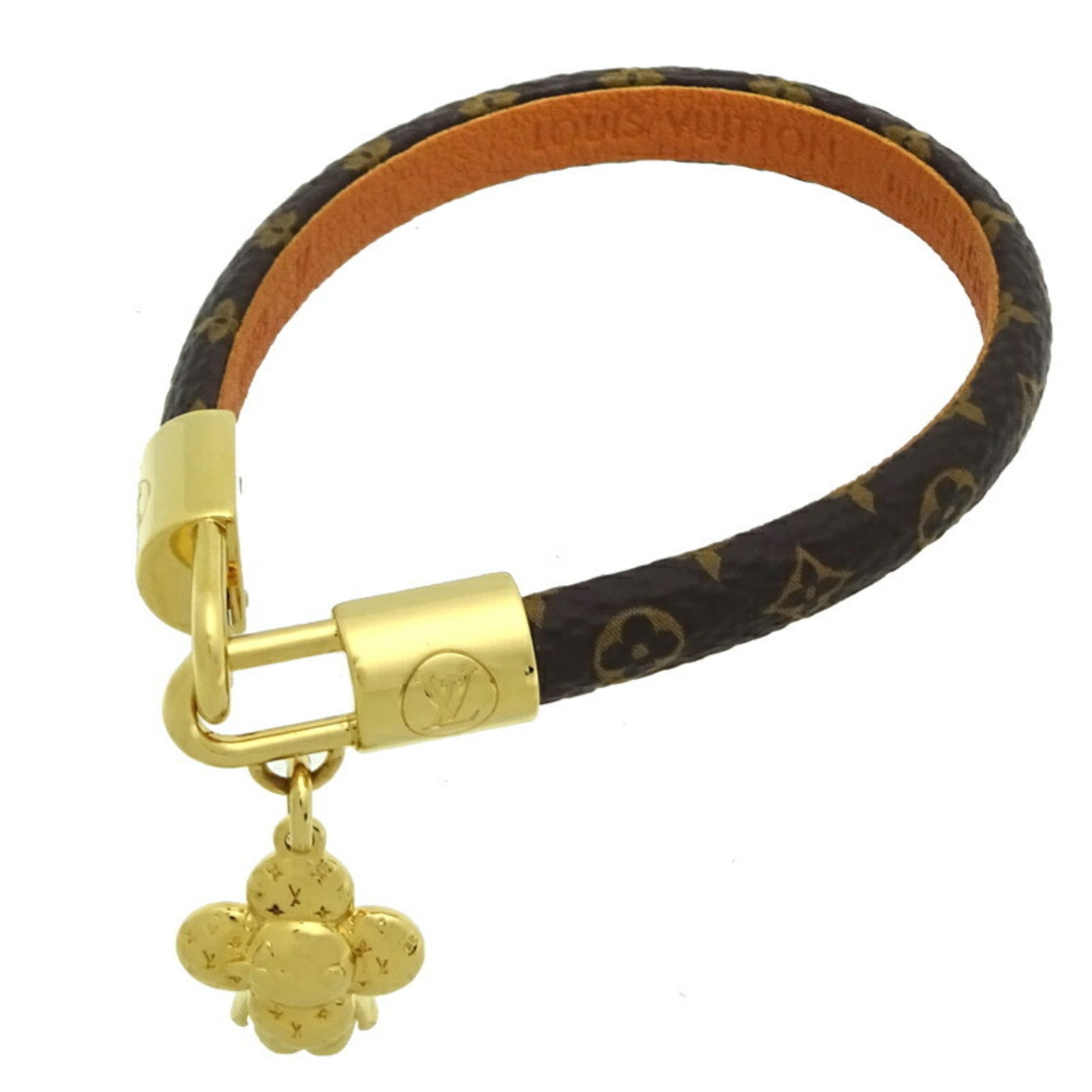 Monogram Bracelet Leather and Monogram Brown