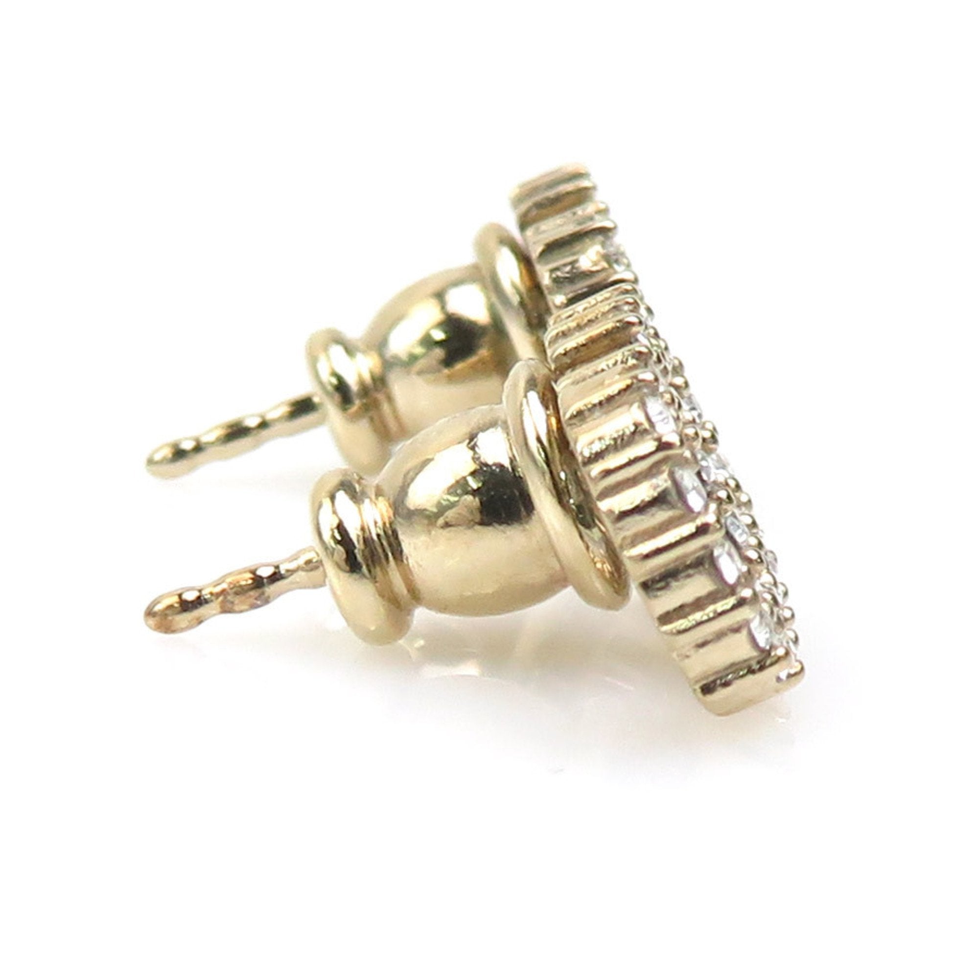 Rhinestone Earrings Metal