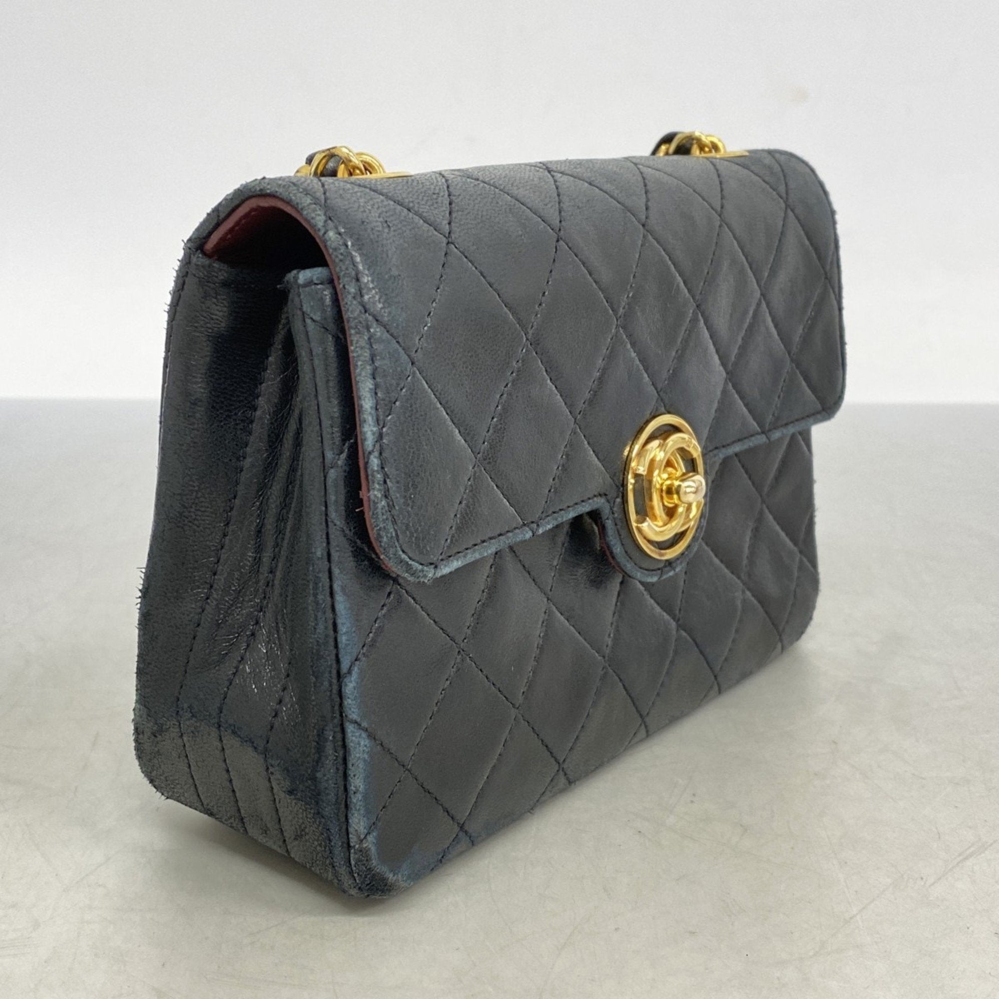 Vintage CC Chain Flap Bag Quilted Lambskin Mini