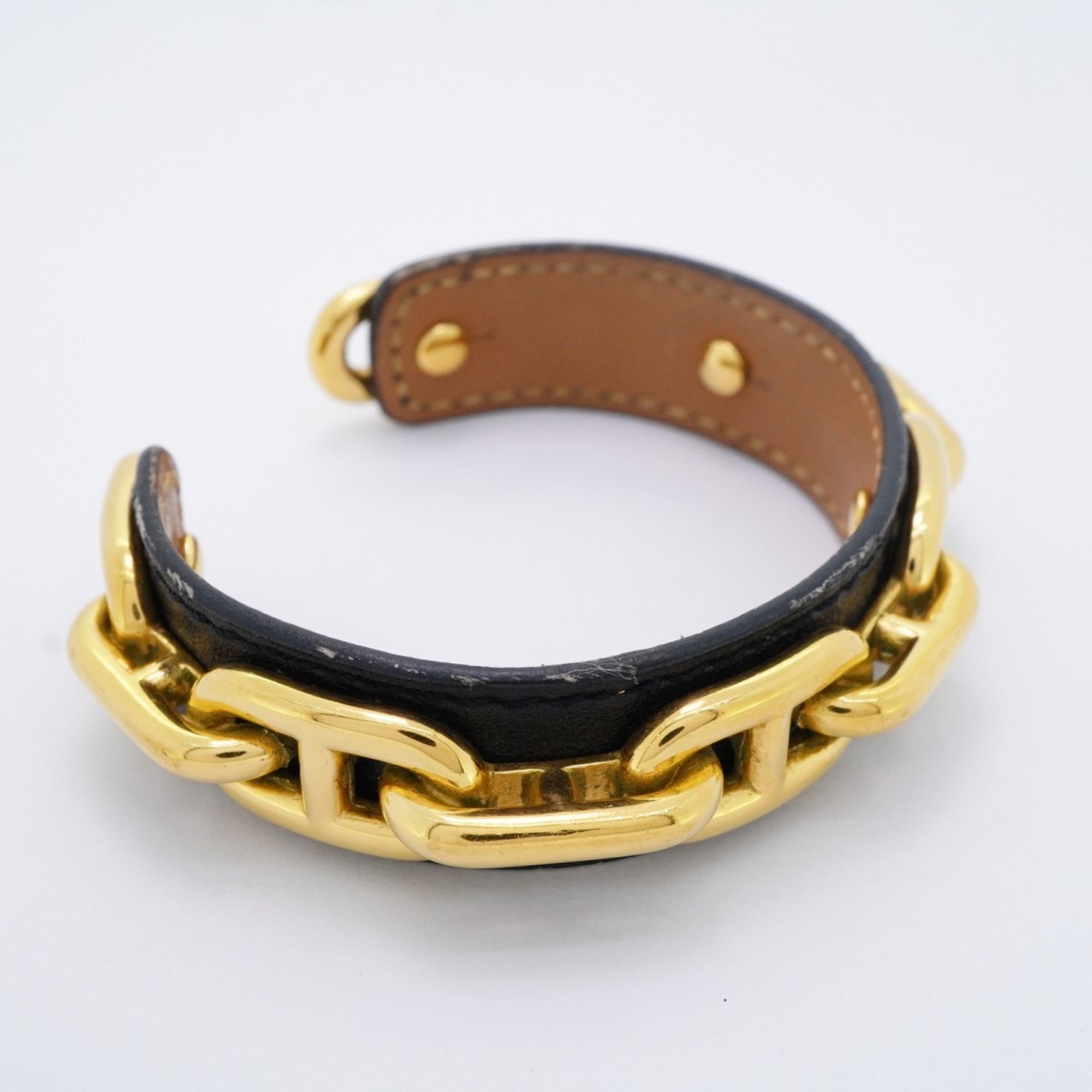 Chaine d'Ancre Bracelet Gold and Leather