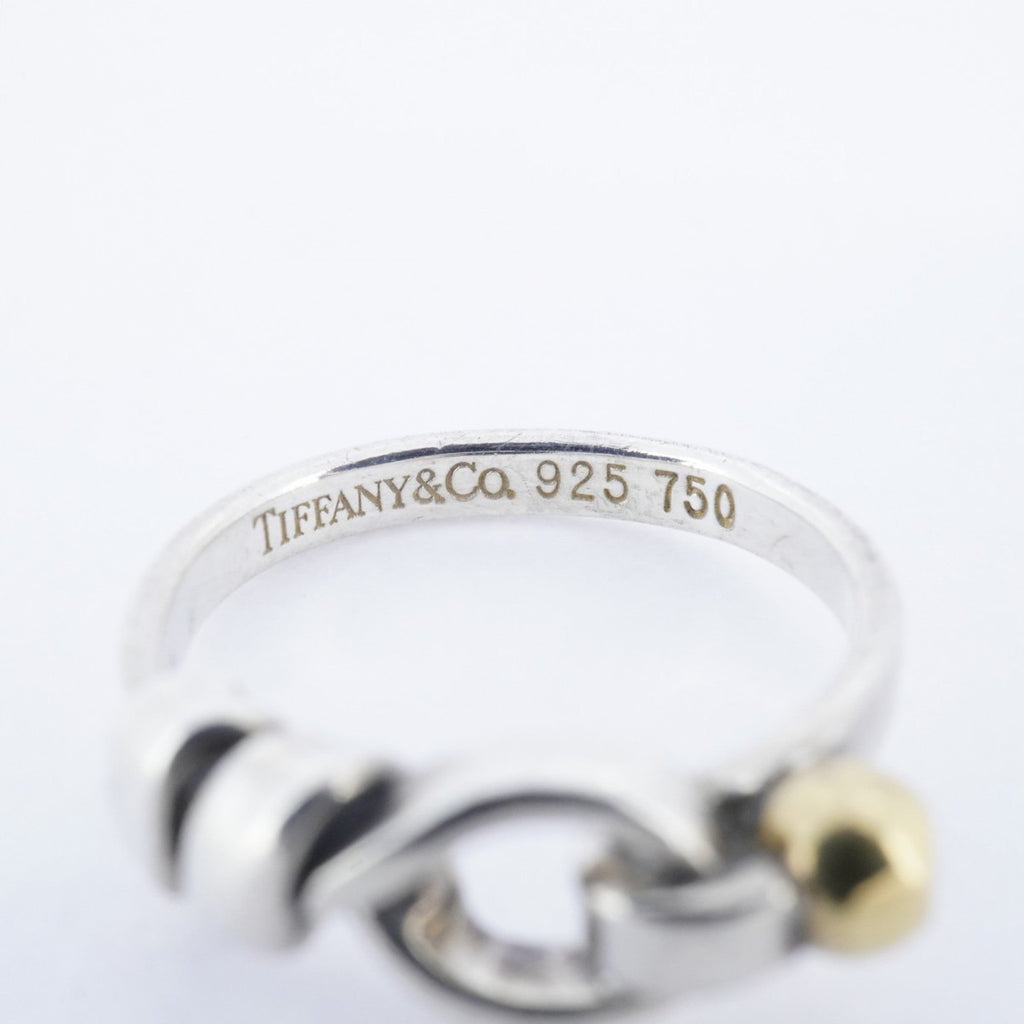Hook and Eye Ring 18K Yellow Gold and Sterling Silver