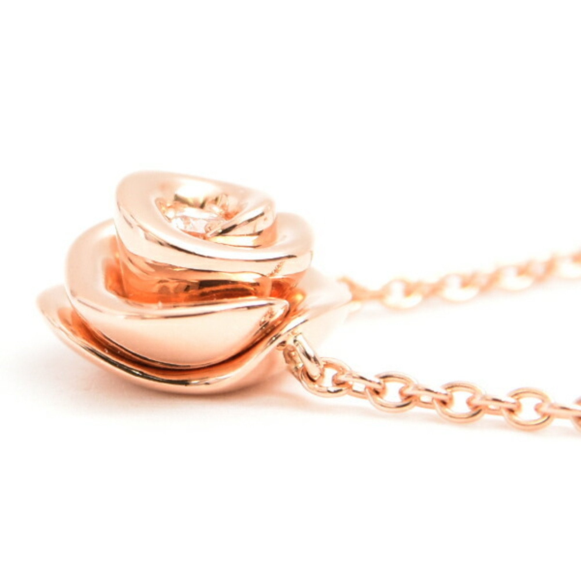 Rose Couture Pendant Necklace 18K Rose Gold and Diamond