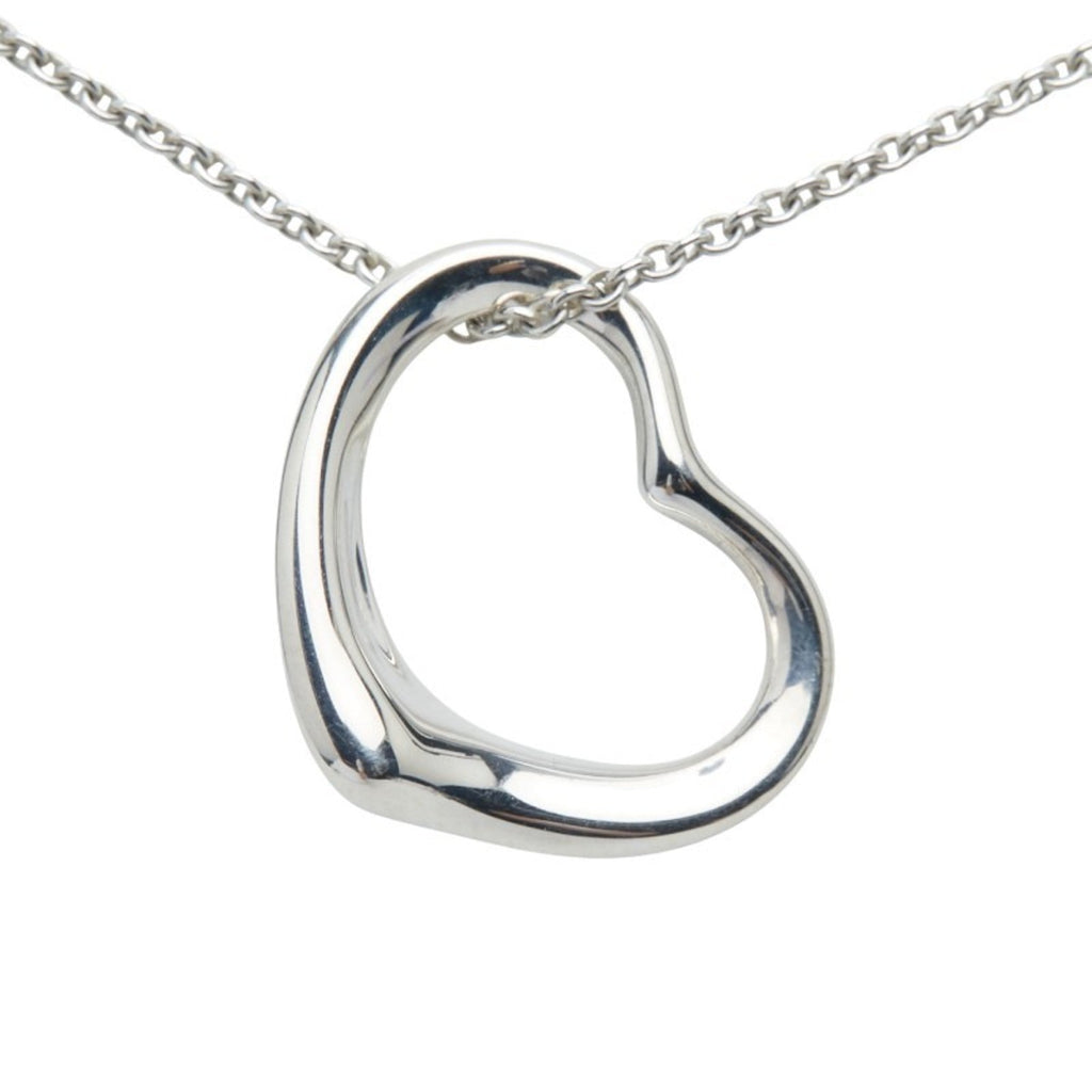 Open Heart Pendant Necklace Sterling Silver 12.5mm