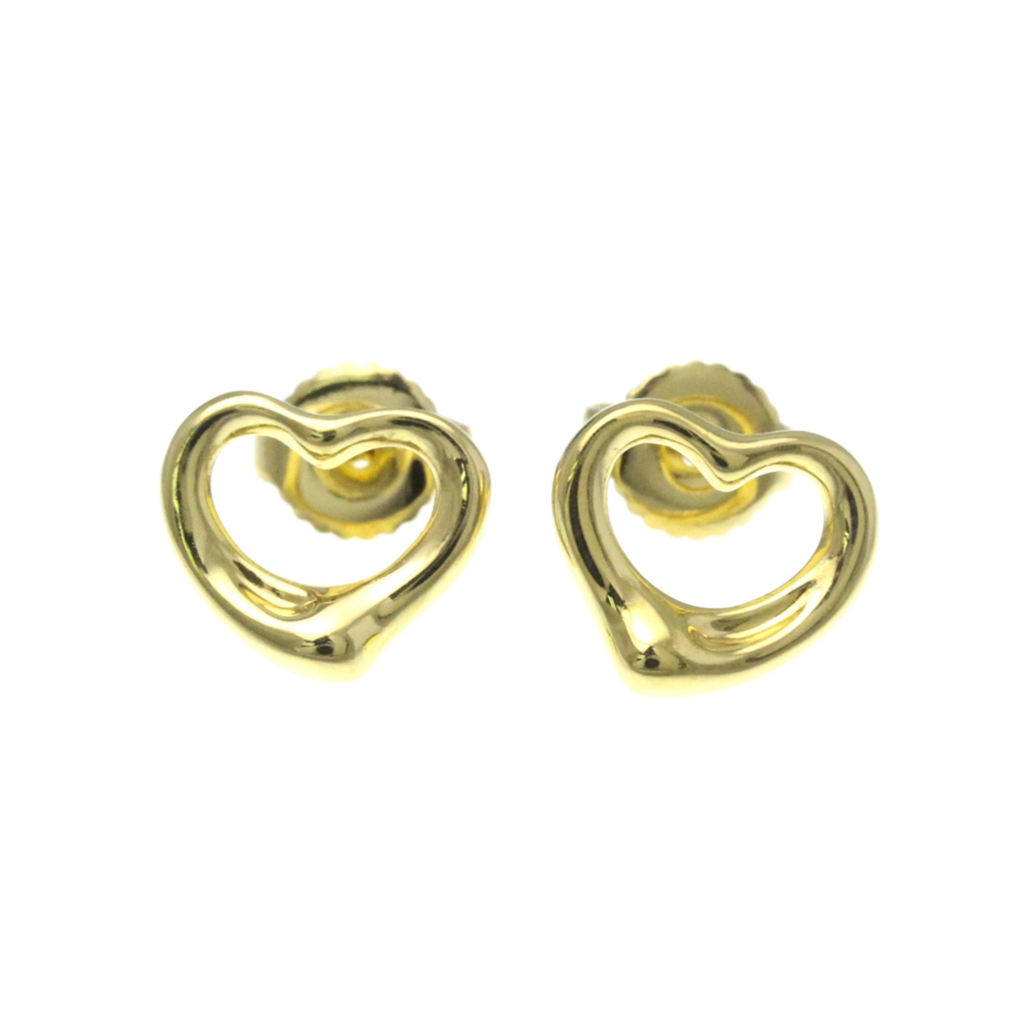Open Heart Earrings 18K Yellow Gold 10.7mm 18K Yellow Gold