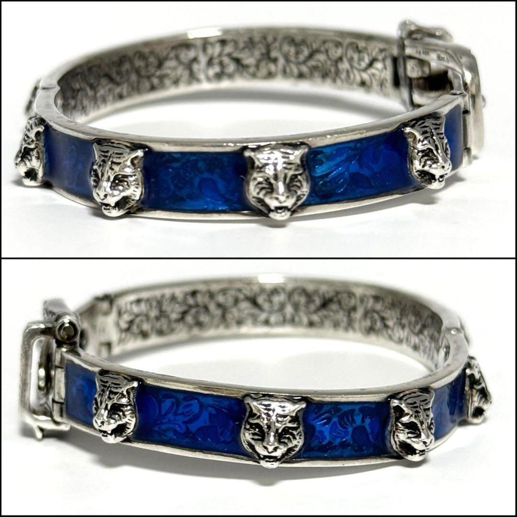 Tiger Head Bracelet Sterling Silver