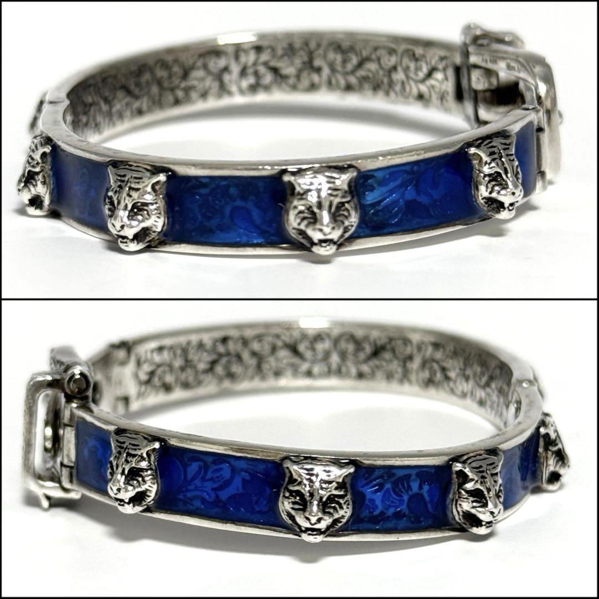 Tiger Head Bracelet Sterling Silver