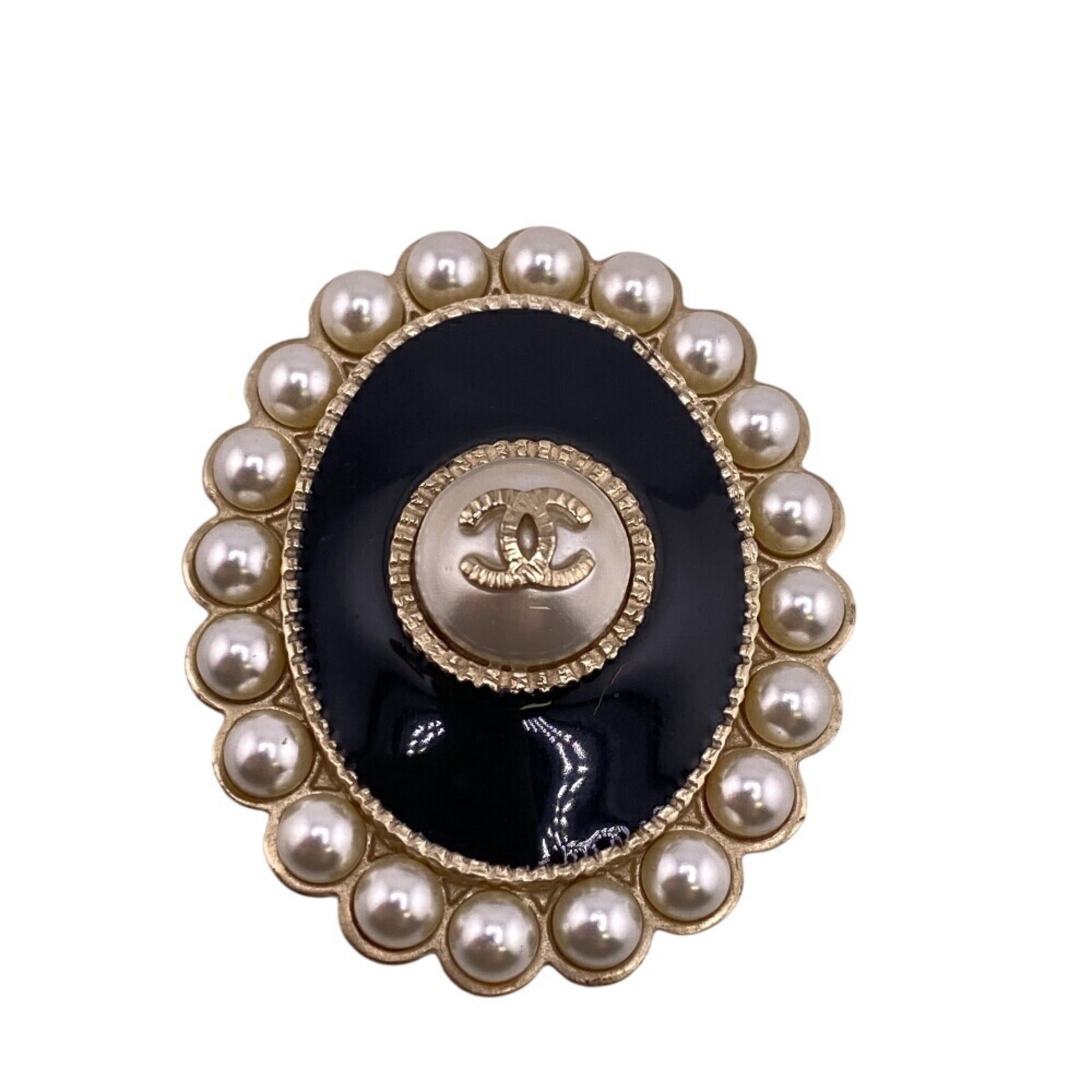 CC Logo Brooch Metal