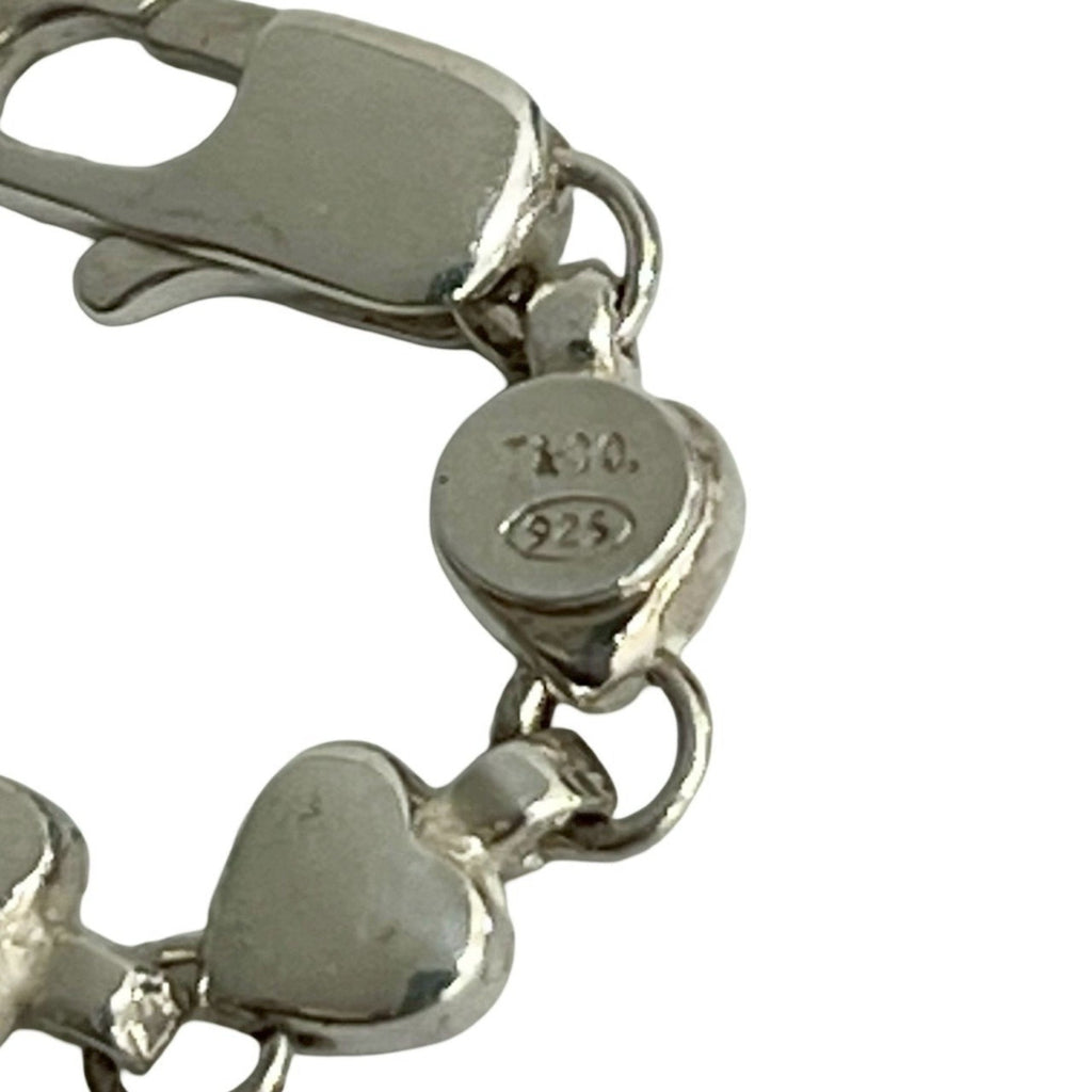 Puff Heart Bracelet Sterling Silver