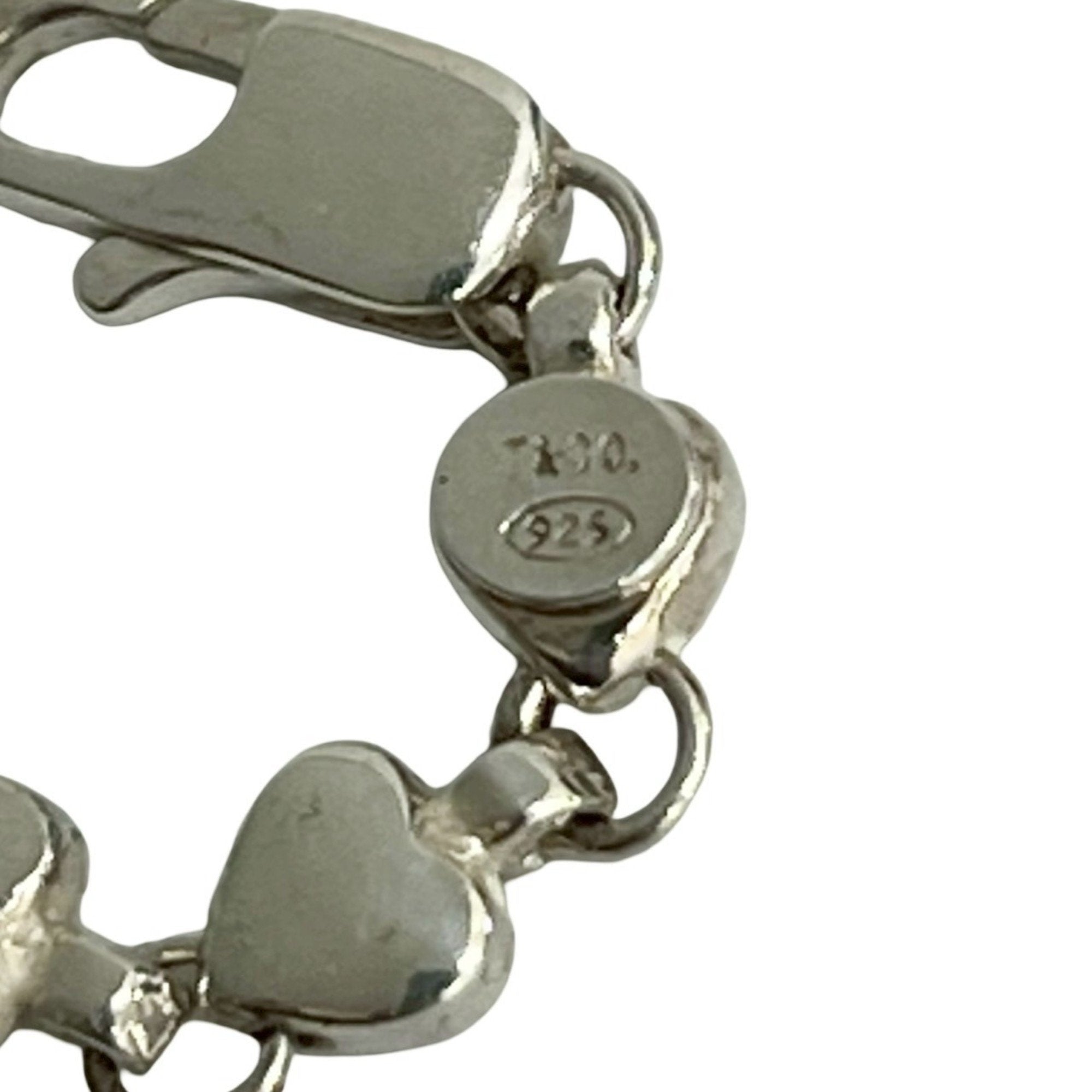 Puff Heart Bracelet Sterling Silver