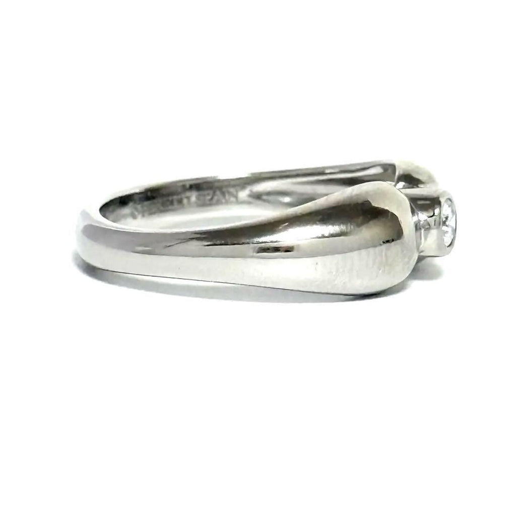 Double Teardrop Ring Platinum