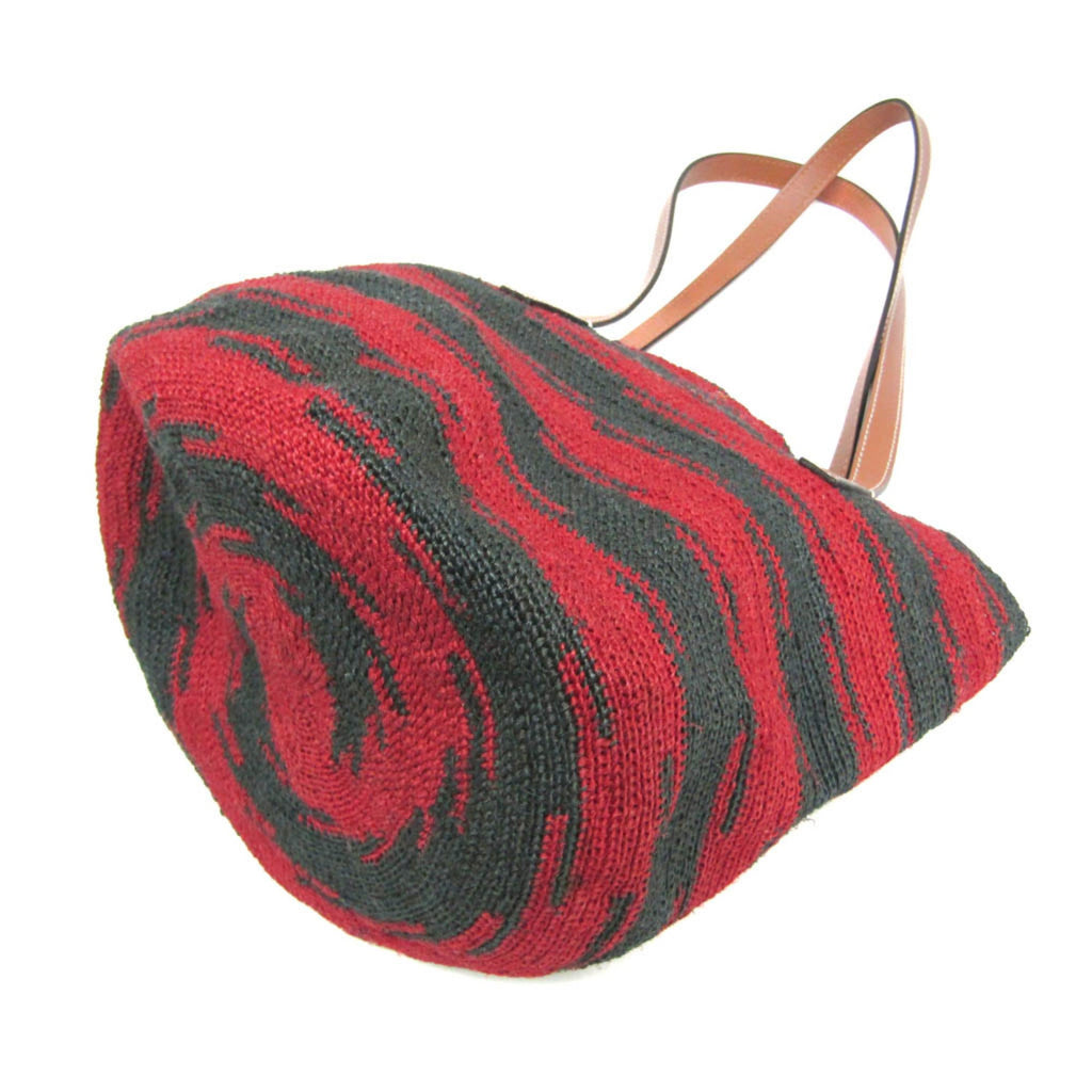 Square Basket Tote Woven Raffia Small