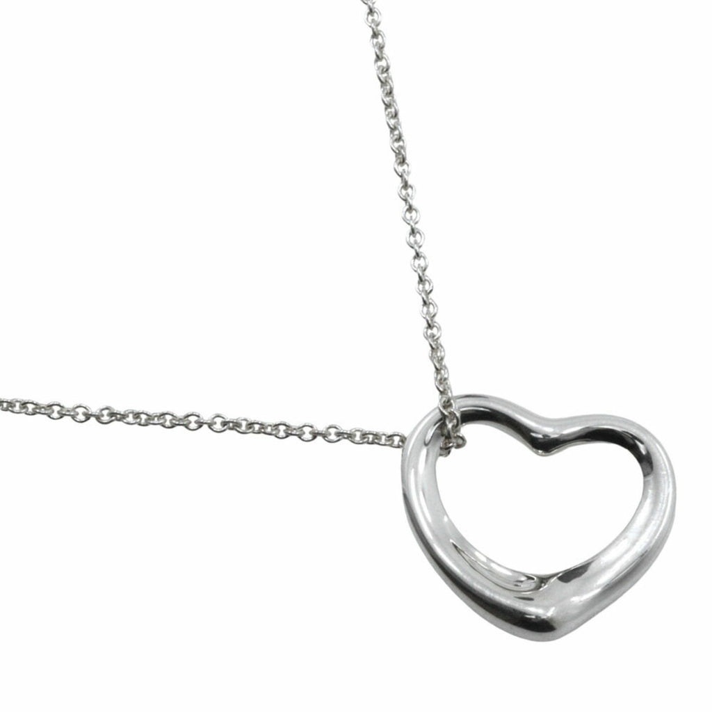 Open Heart Pendant Necklace Sterling Silver 21mm