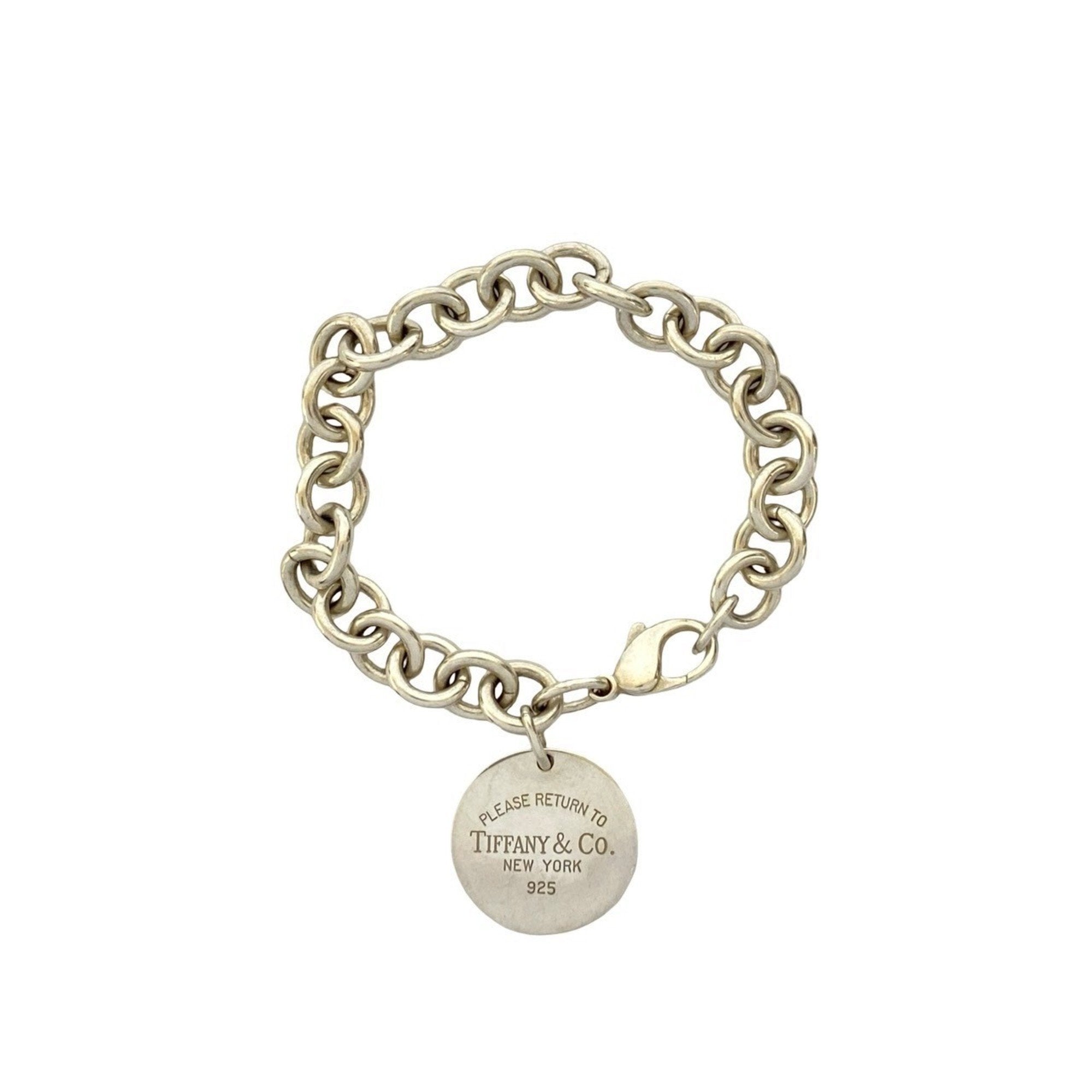 Round Tag Bracelet Sterling Silver