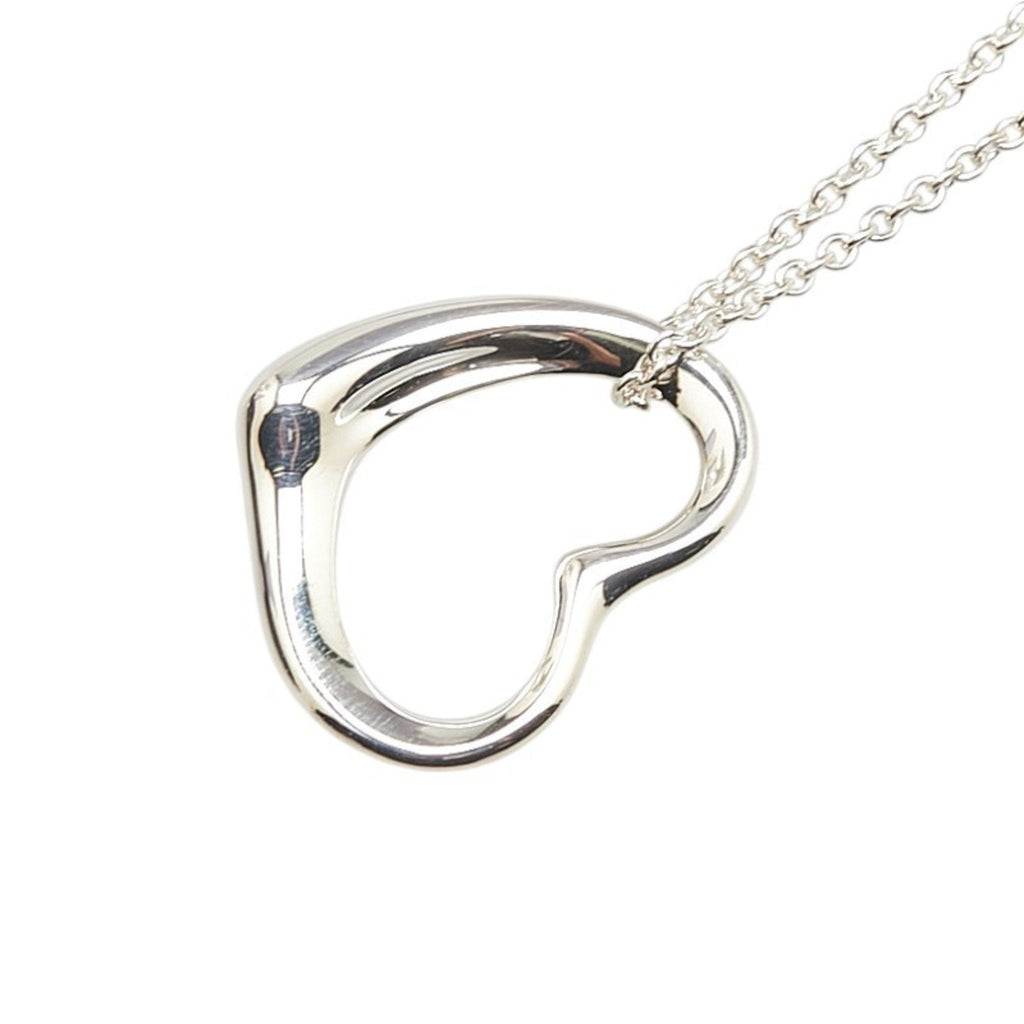 Open Heart Pendant Necklace Sterling Silver 18.2mm
