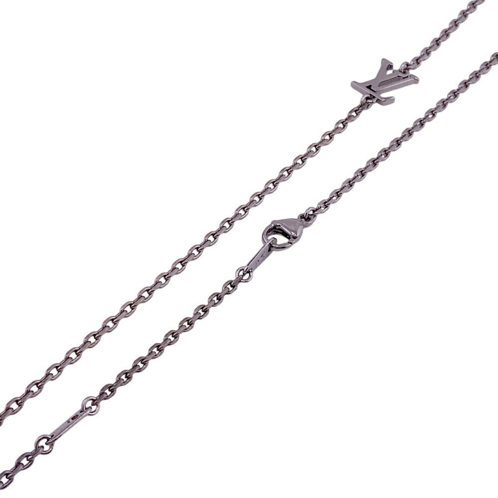 Pendant Necklace Metal Blue and Pink