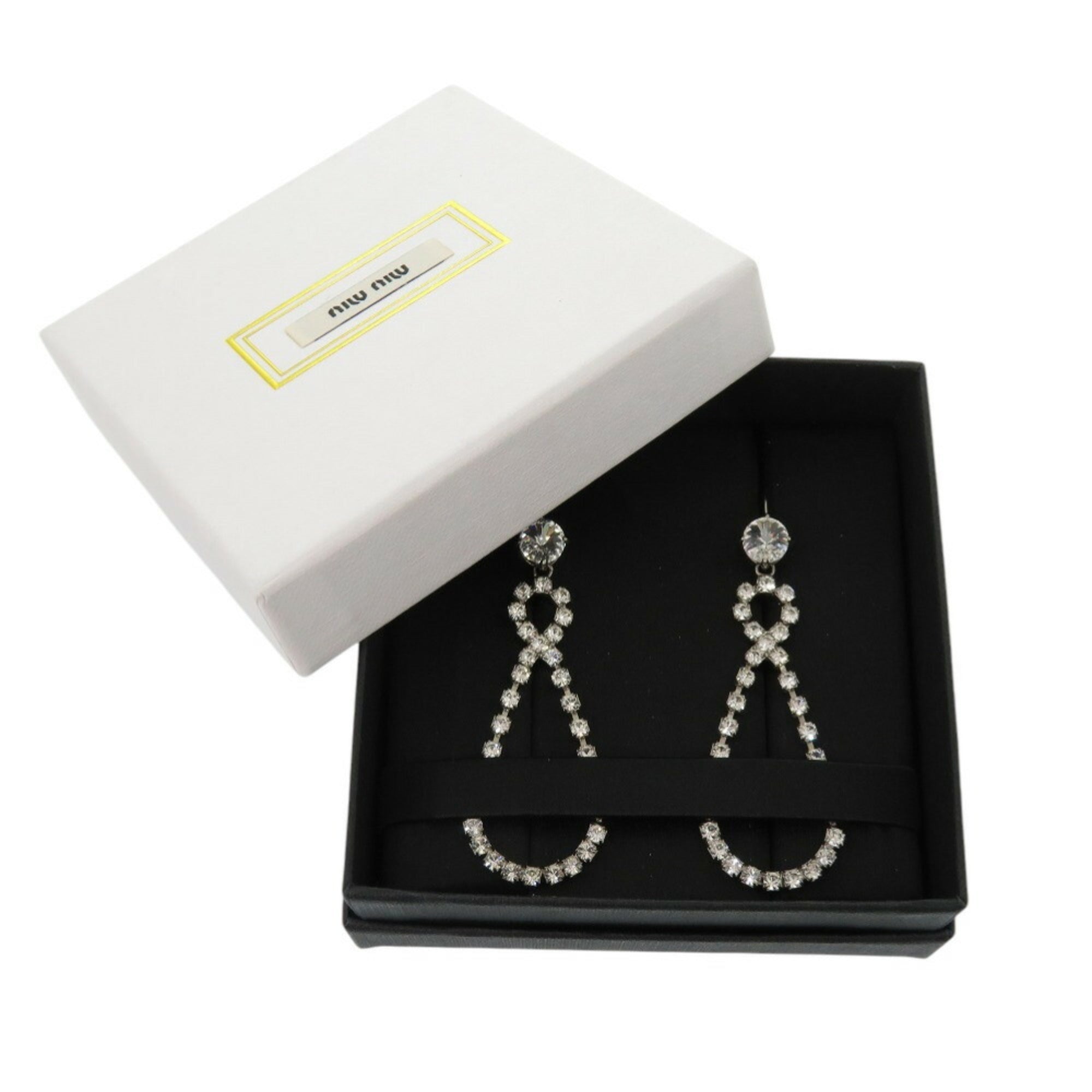 Crystal Earrings Metal and Rhinestone