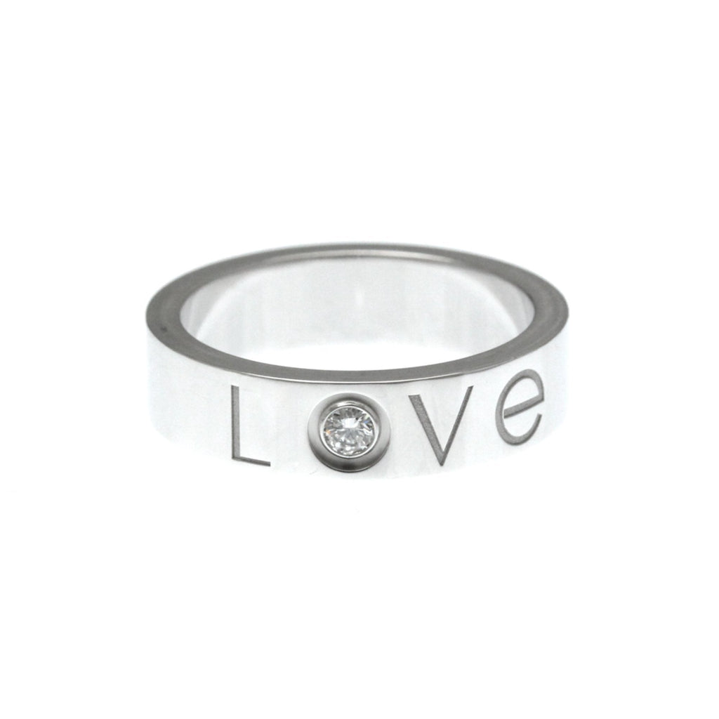 Love Ring 18K White Gold with Diamond