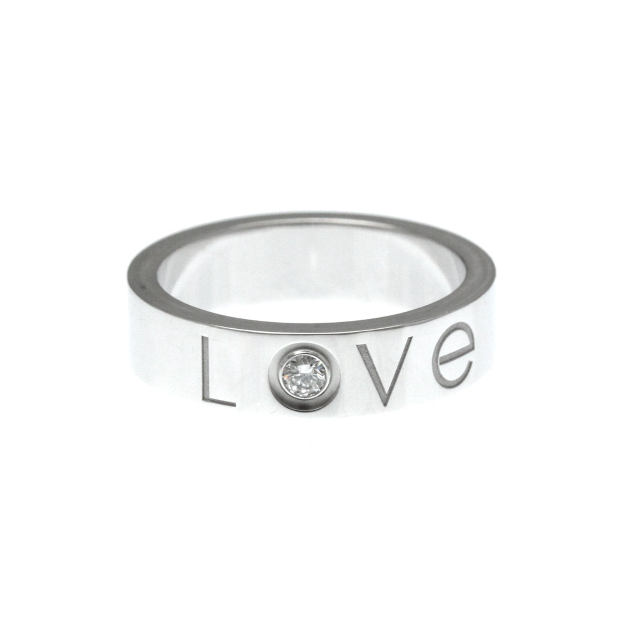 Love Ring 18K White Gold with Diamond