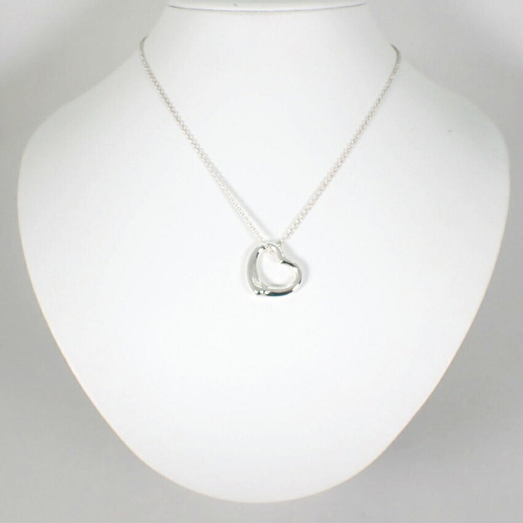 Heart Pendant Necklace Sterling Silver