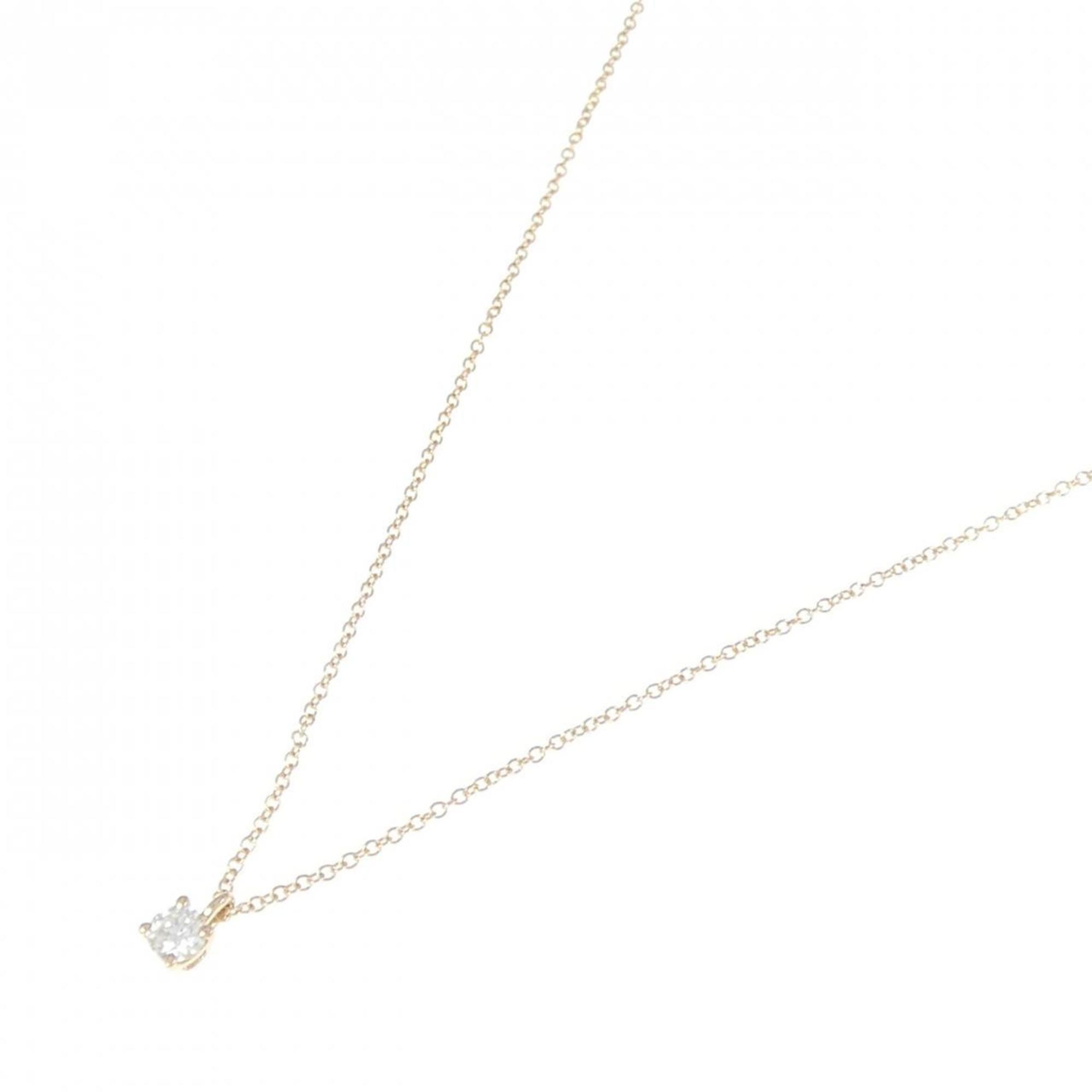 Solitaire Pendant Necklace 18K Rose Gold with Diamond