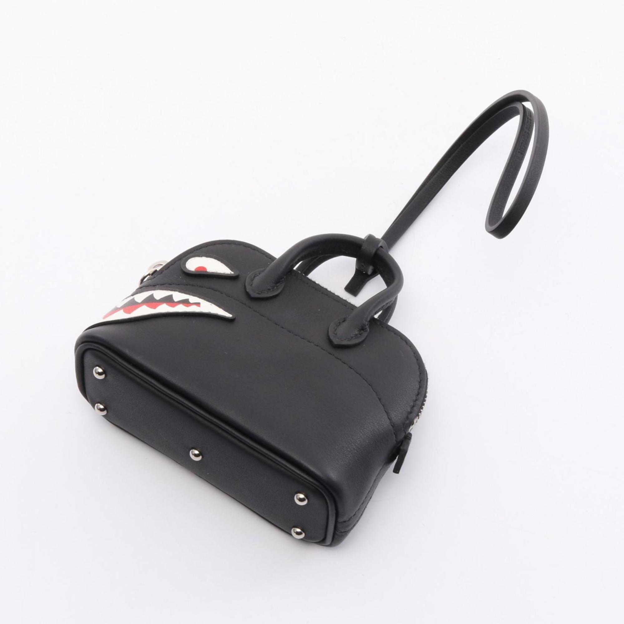Charm Swift Leather Black Red Silver White Handbag Charm