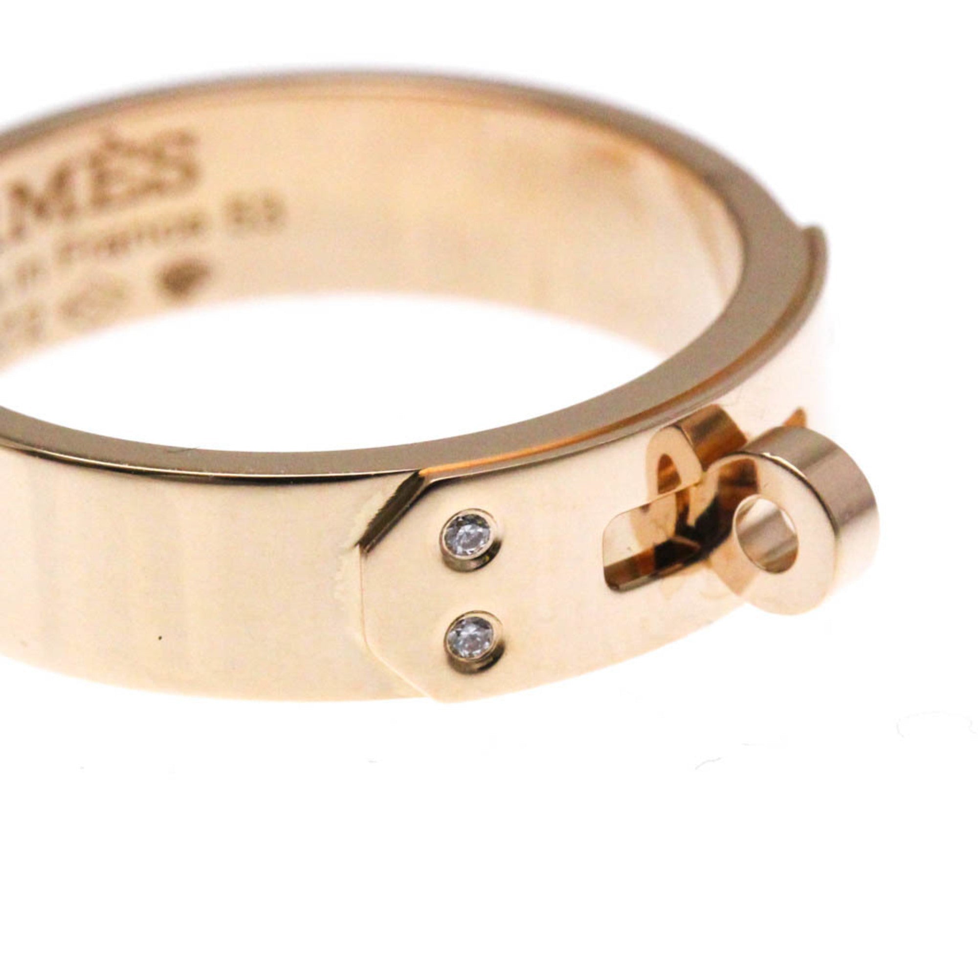 Kelly Band Ring Pink Gold Mini with Diamond