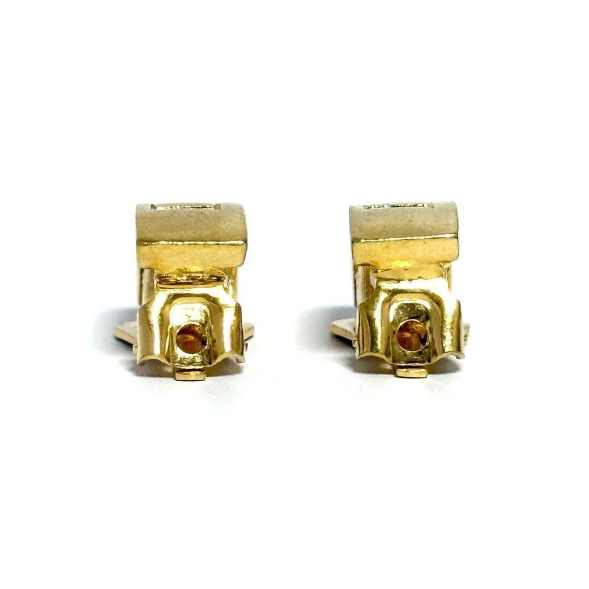 Earrings Logo Gold-Tone Metal