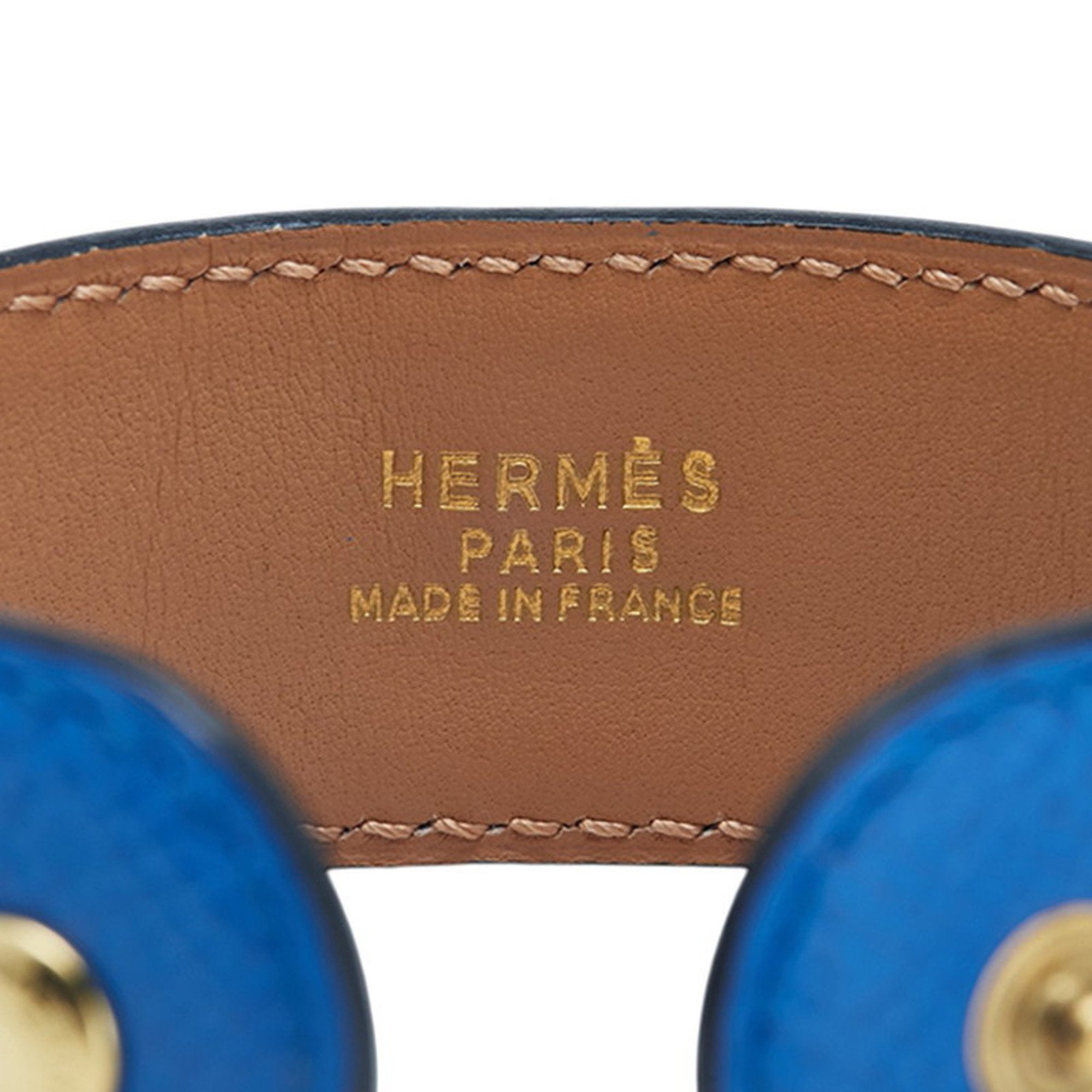 Medor Bracelet Leather Blue and Gold